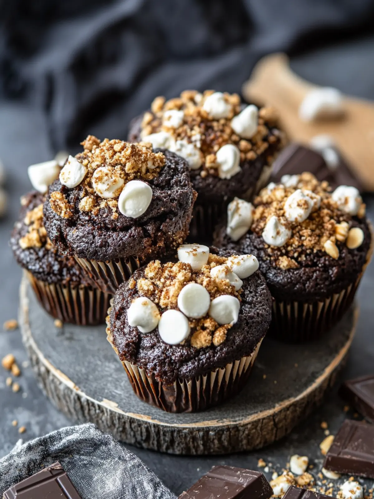 Decadent Chocolatey S’mores Muffins for Your Sweet Cravings 2 Chocolatey S’mores Muffins