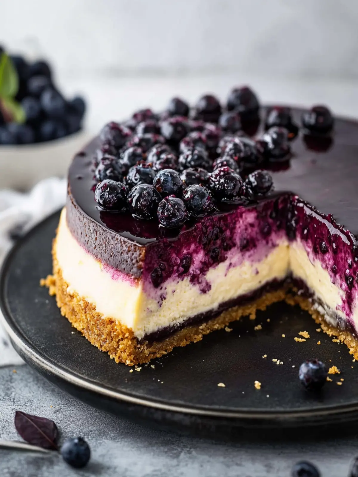 Baked Huckleberry Cheesecake: Indulge in Creamy Bliss 4 Baked Huckleberry Cheesecake