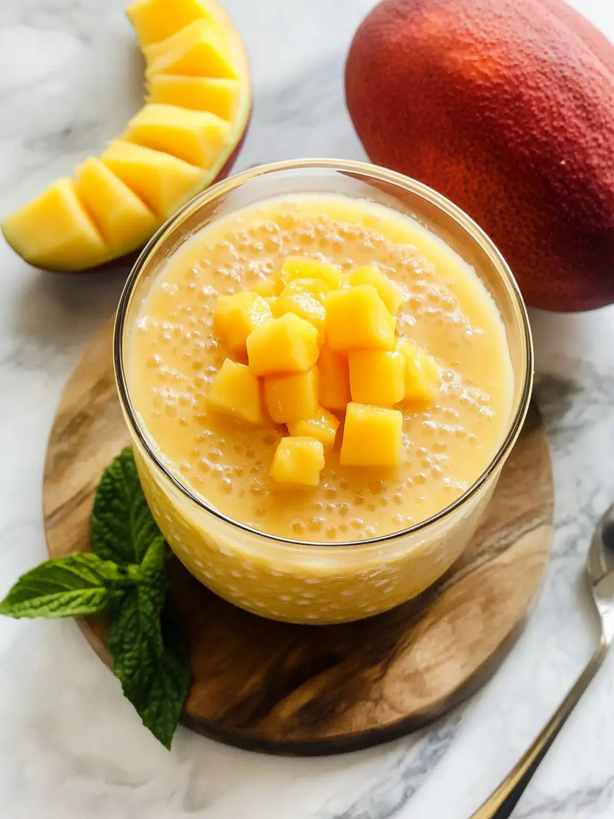 Mango Tapioca Pudding (Mango Sago)