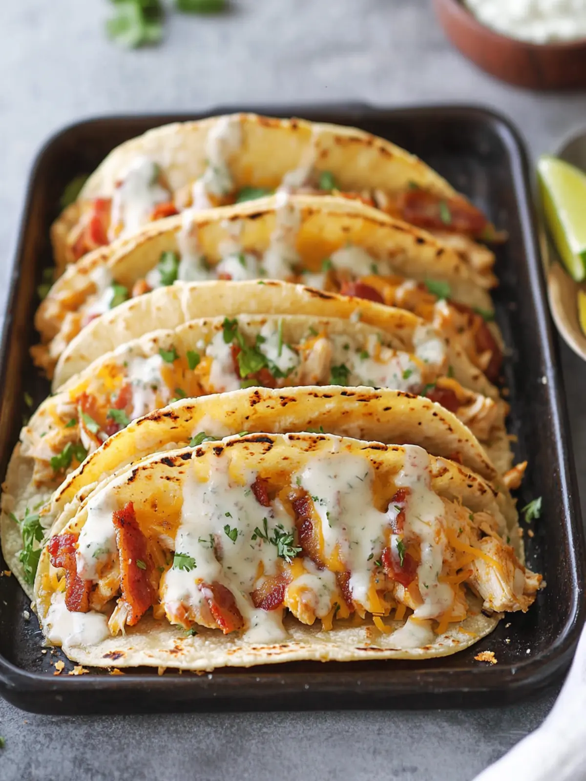 Crispy Baked Chicken Bacon Ranch Tacos Your Family Will Love 4 Baked Chicken Bacon Ranch Tacos