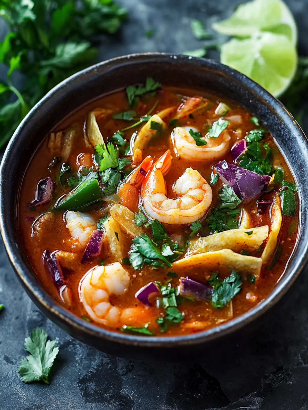 Spicy Shrimp Tortilla Soup: Quick, Dairy-Free Comfort Bowl 5 Spicy Shrimp Tortilla Soup