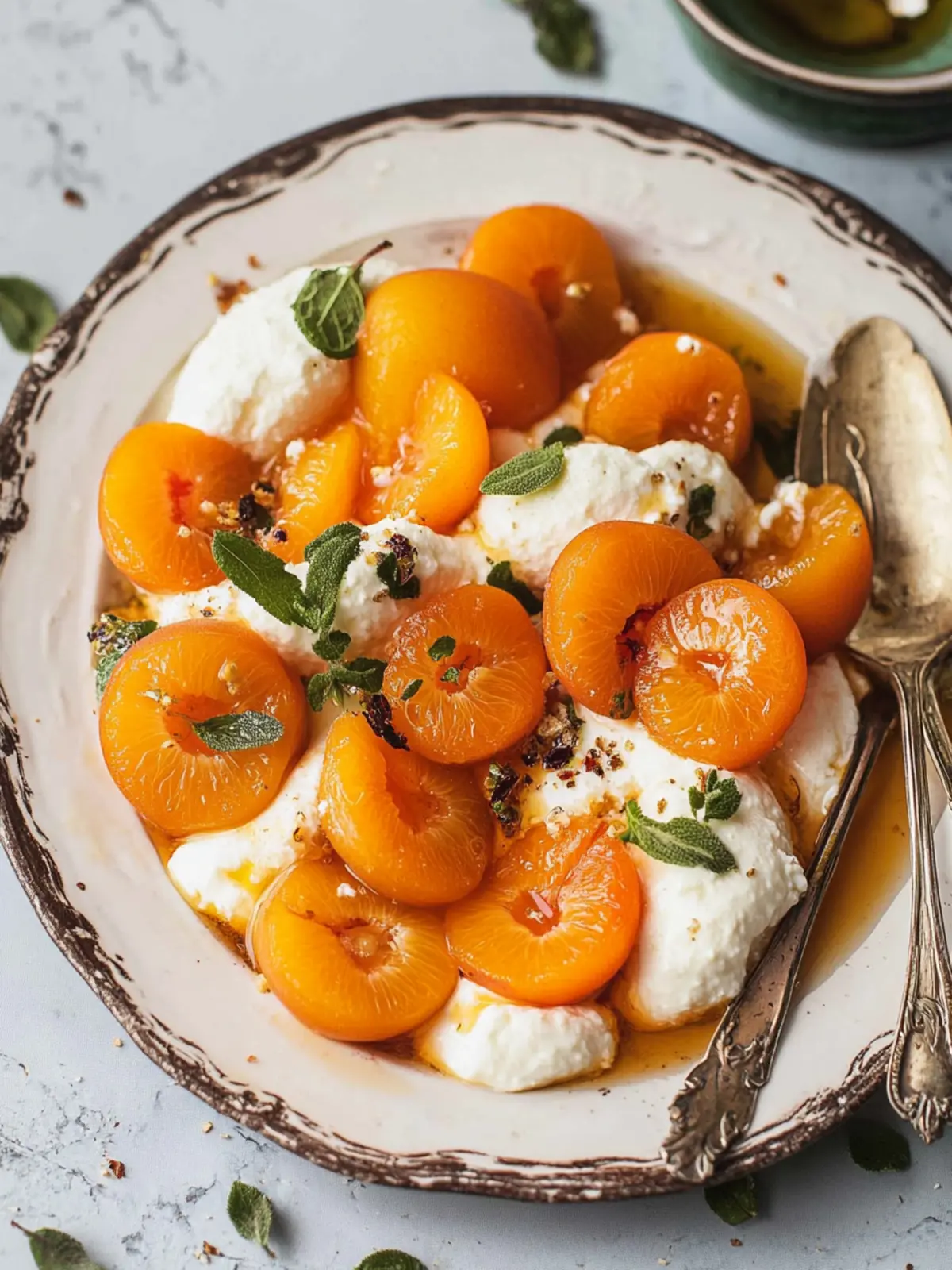Irresistible Kuru Kayısı Tatlısı with Ricotta Delight 5 Kuru Kayısı Tatlısı (Turkish Poached Apricots with Ricotta)