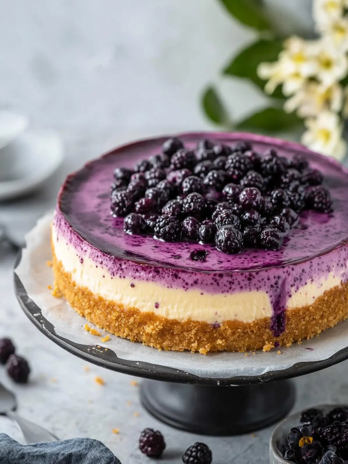 Baked Huckleberry Cheesecake: Indulge in Creamy Bliss 3 Baked Huckleberry Cheesecake
