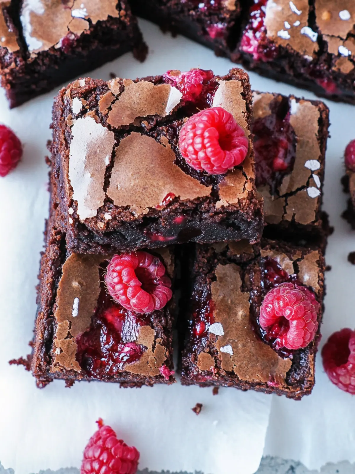 Decadent Raspberry Brownies with a Fudgy Surprise 5 Raspberry Brownies