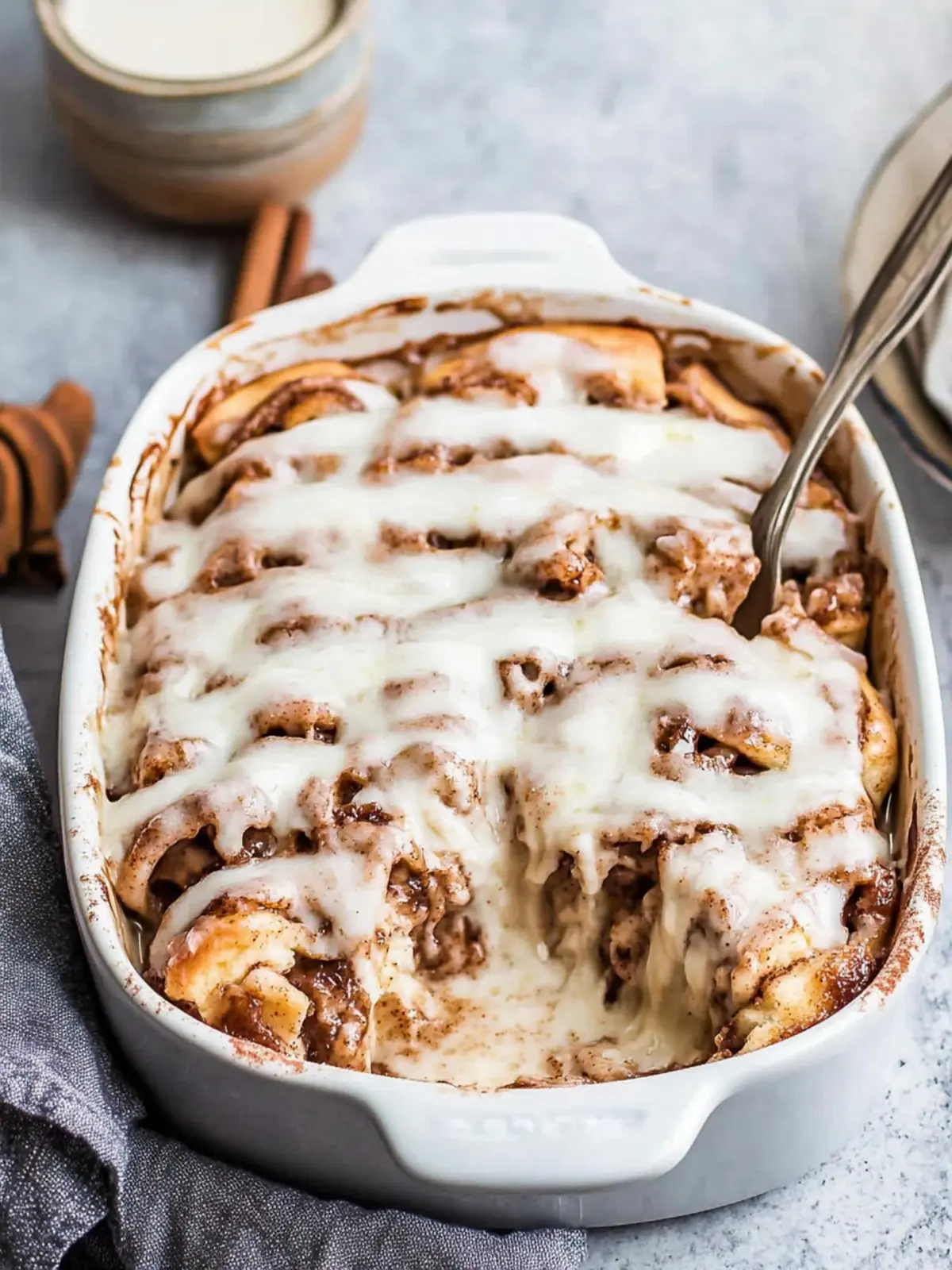 Indulge in Warm Cinnamon Roll Casserole Delight 2 Cinnamon Roll Casserole