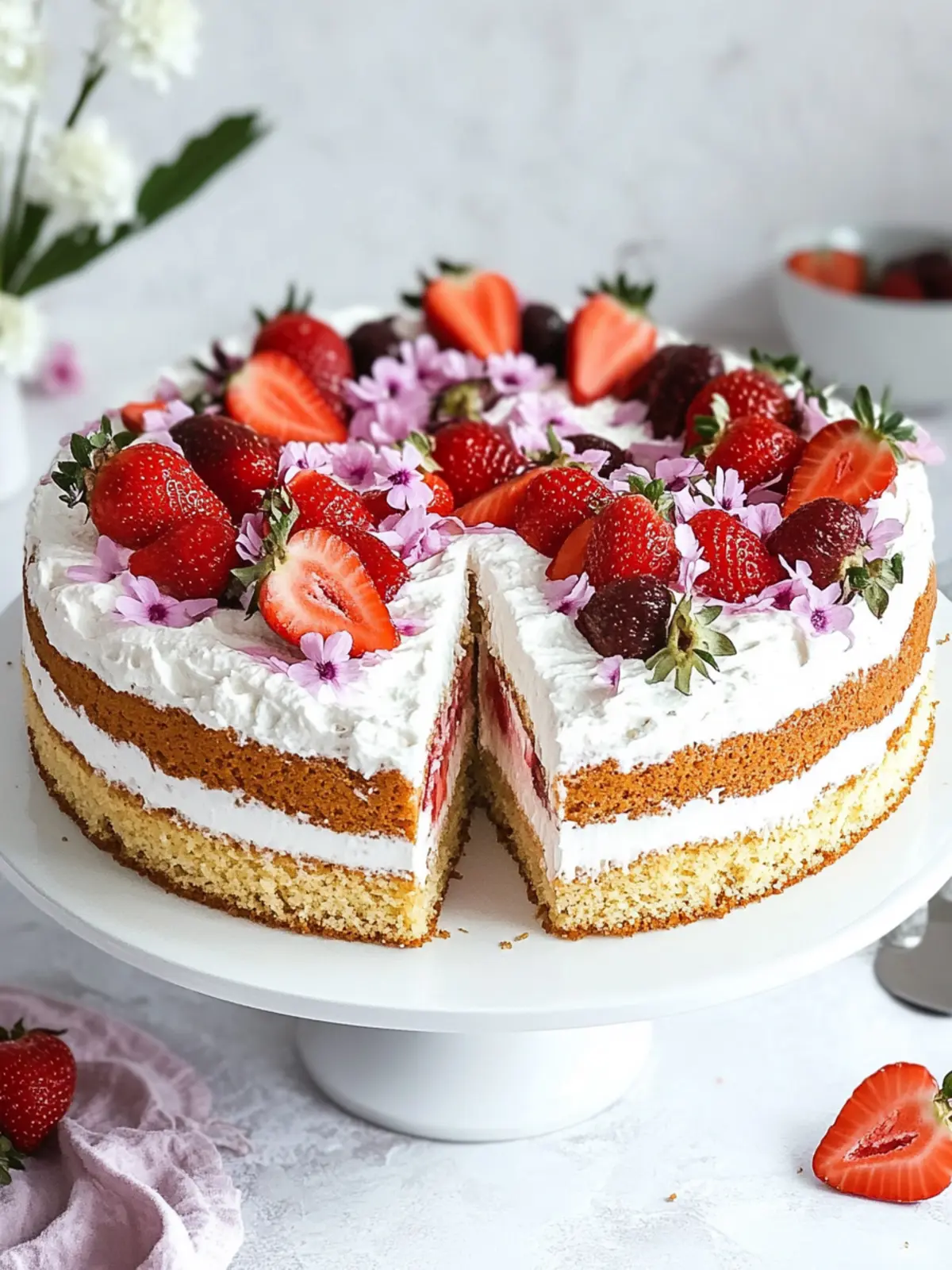 Delight in Strawberry Yogurette Cake - Your Summer Sensation 4 Strawberry Yogurette Cake