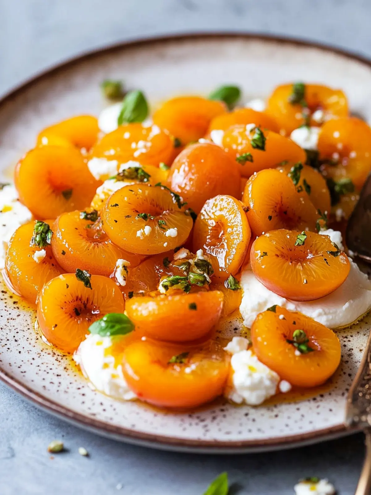 Irresistible Kuru Kayısı Tatlısı with Ricotta Delight 4 Kuru Kayısı Tatlısı (Turkish Poached Apricots with Ricotta)