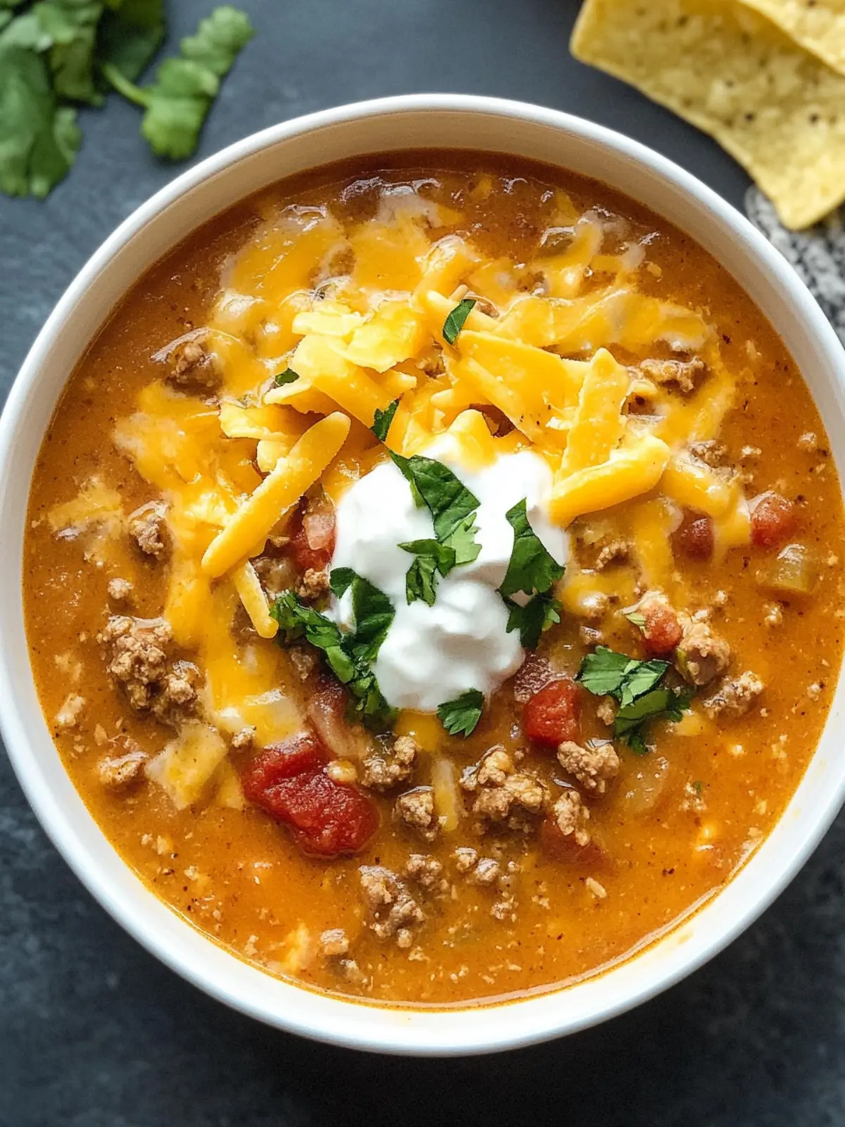 Creamy Slow Cooker Beefy Nacho Soup Ready in 5 Simple Steps 2 Slow Cooker Beefy Nacho Soup