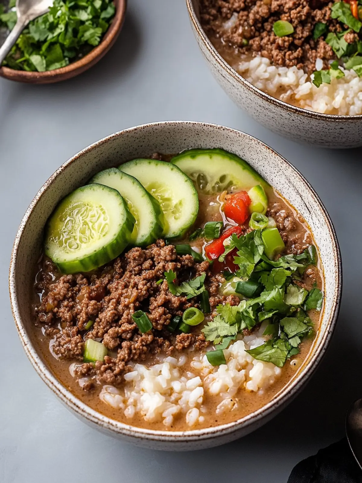 Crispy Ground Beef and Rice Broth Bowls for Busy Nights 3 Ground Beef and Rice Broth Bowls
