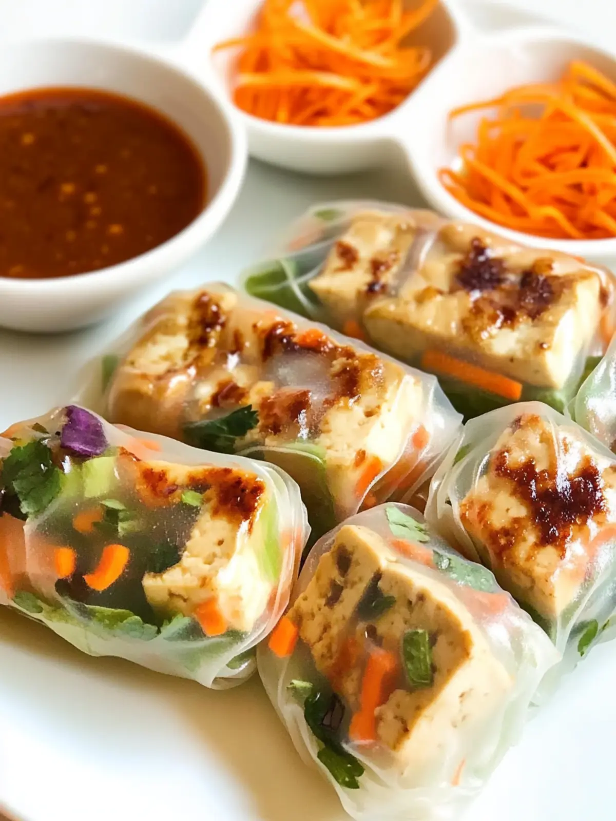 Crispy Tofu Spring Rolls: Quick, Easy, and Vegan Delight 4 Tofu Spring Rolls