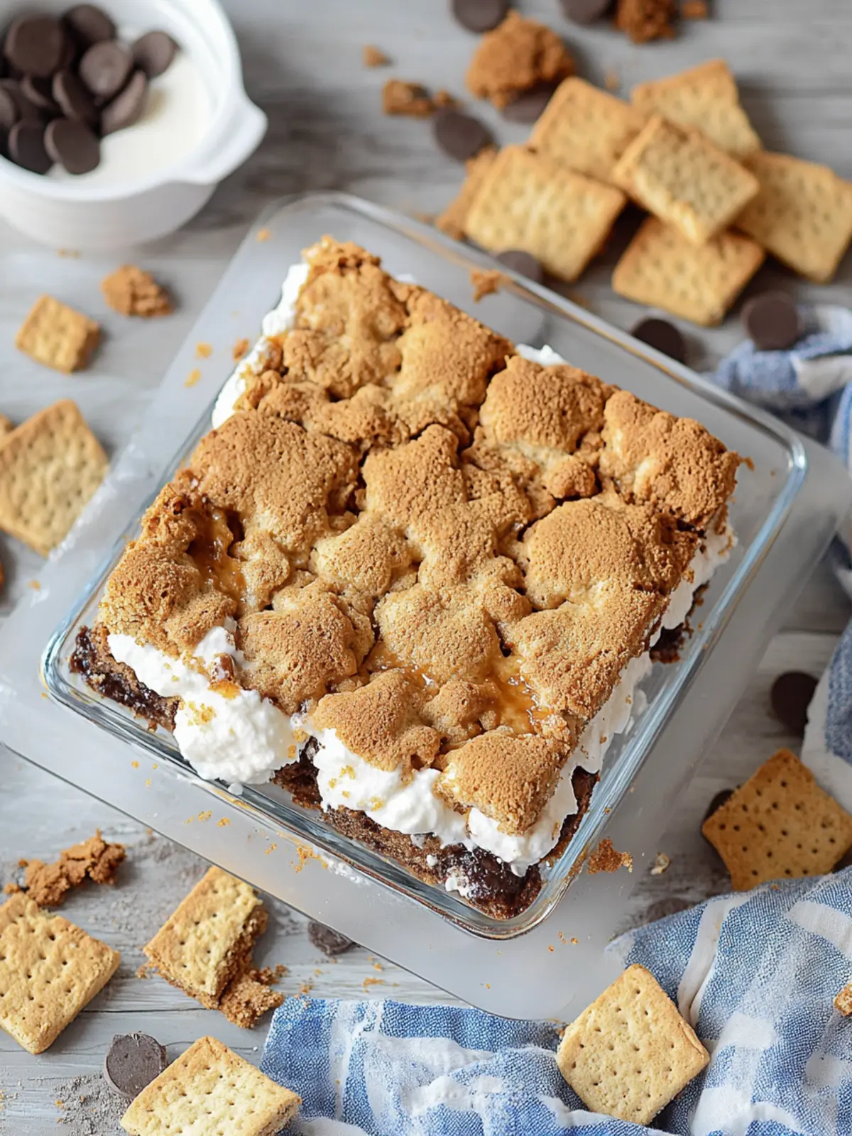 Delicious Oven Baked S’mores Bars in Just 4 Easy Steps 3 Oven Baked S’mores Bars