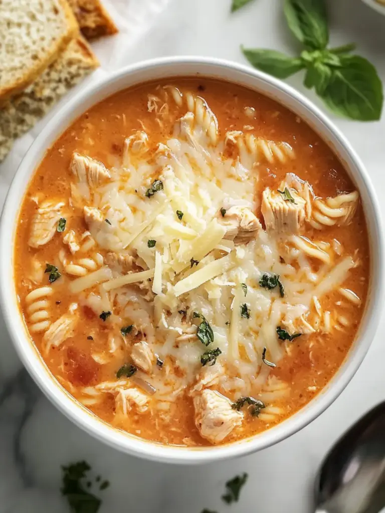 Crockpot Chicken Parmesan Soup