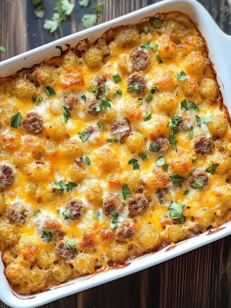 Tater Tot Sausage Breakfast Casserole
