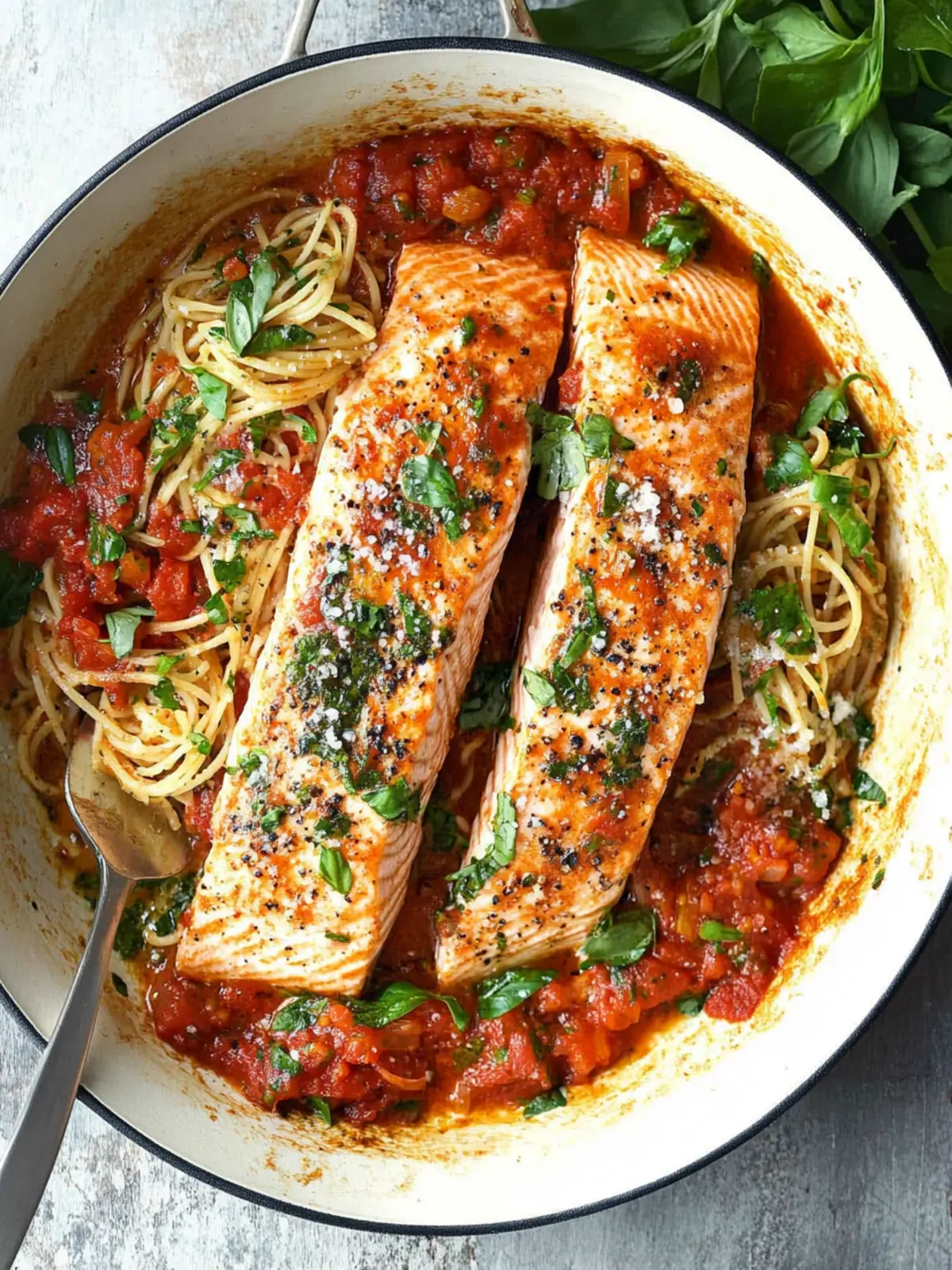 Spicy Salmon all’Arrabbiata: One-Skillet Delight in 30 Minutes 3 Salmon all’Arrabbiata