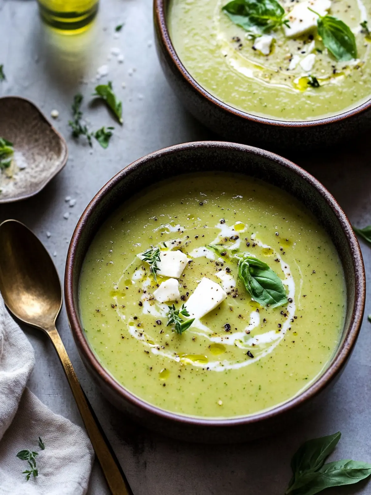 Creamy Roasted Zucchini Soup with Feta - Refreshingly Easy 5 Roasted Zucchini Soup