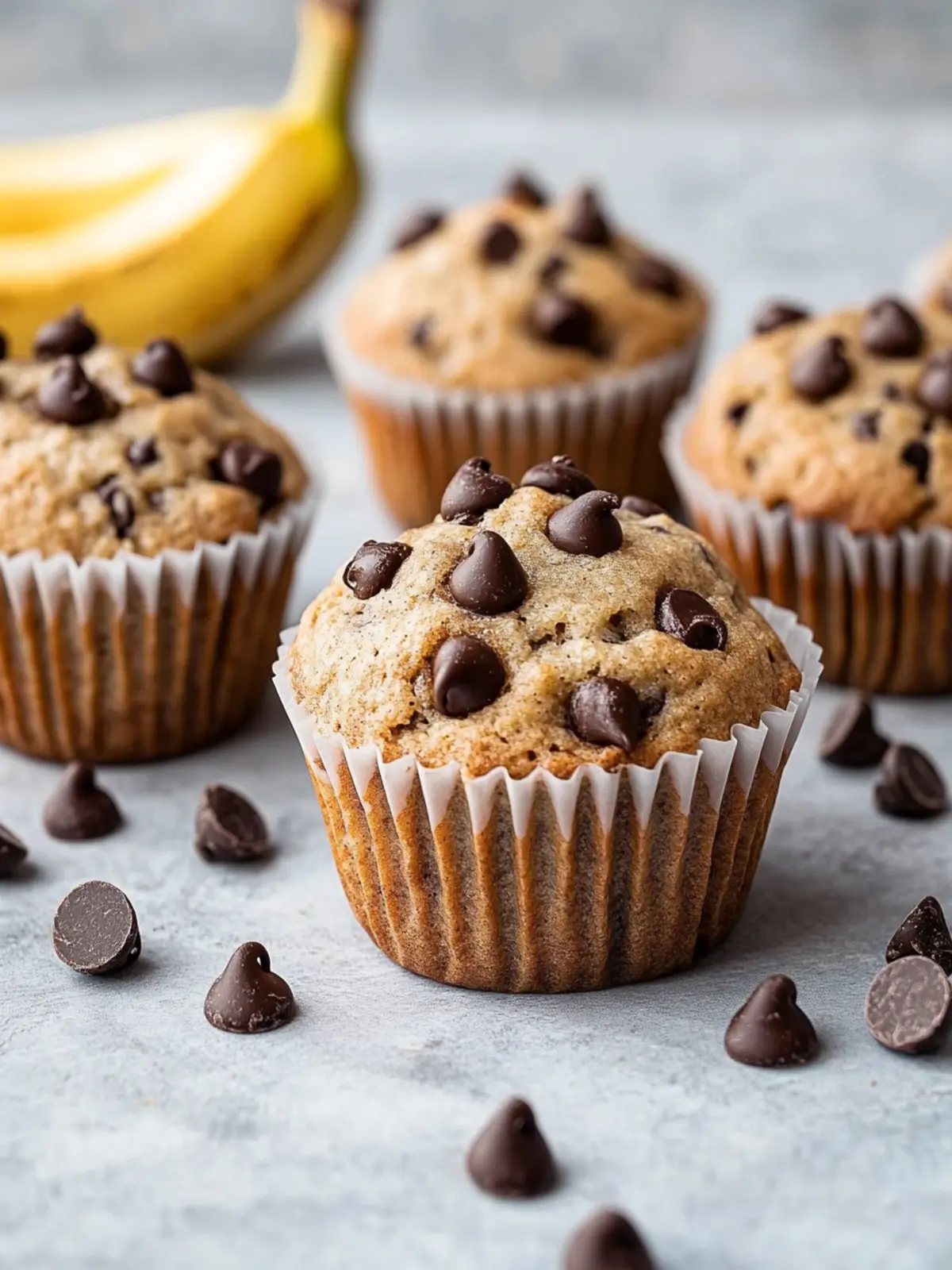 Irresistibly Moist Chocolate Chip Banana Muffins Recipe 5 Chocolate Chip Banana Muffins