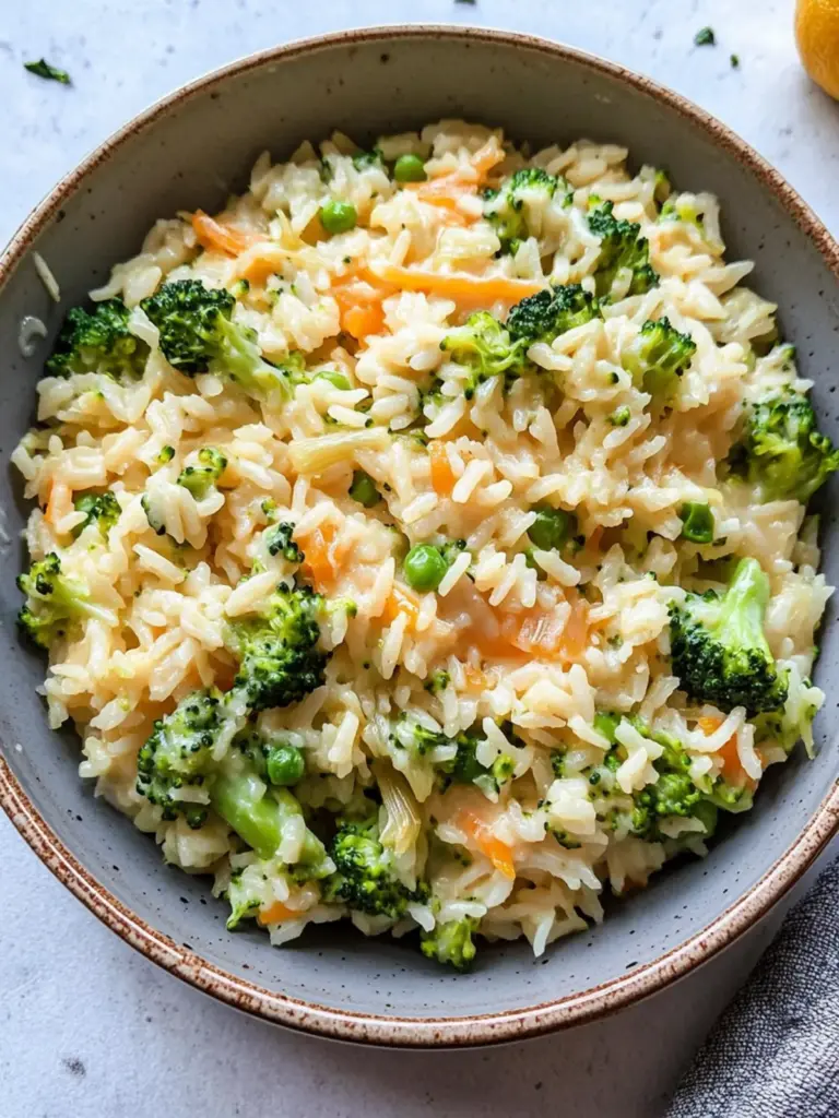 One-Pan Broccoli Cheese Rice
