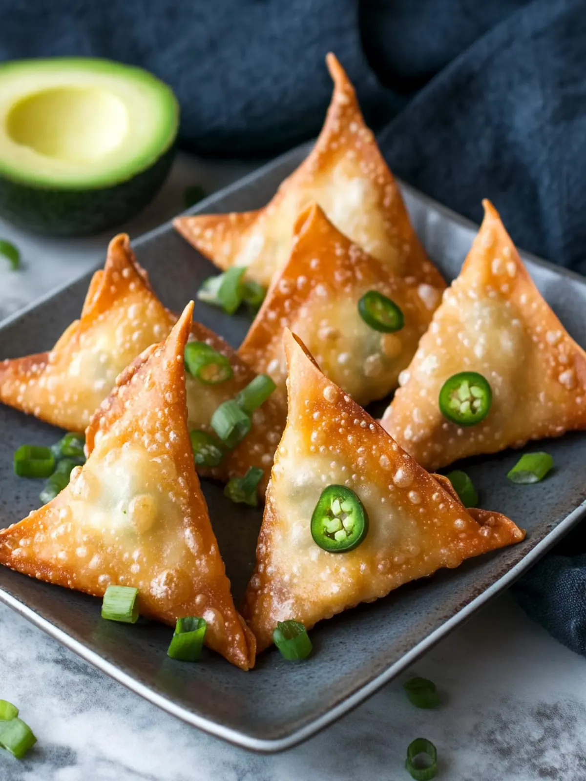 Crispy Jalapeño Avocado Cream Cheese Wontons You’ll Love 3 Jalapeño Avocado Cream Cheese Wontons