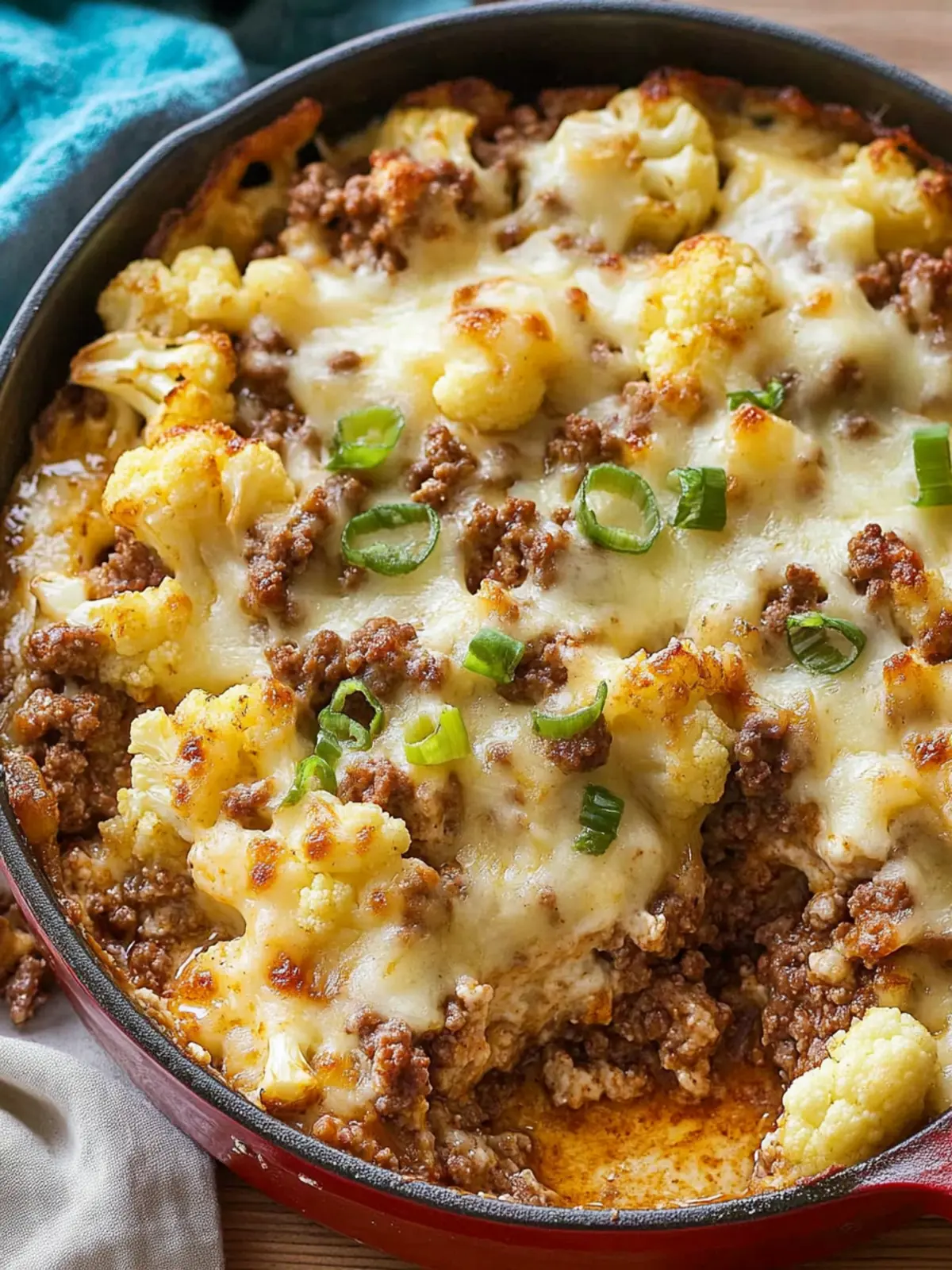 Cheesy Ground Beef & Cauliflower Casserole You’ll Crave 2 Cheesy Ground Beef & Cauliflower Casserole