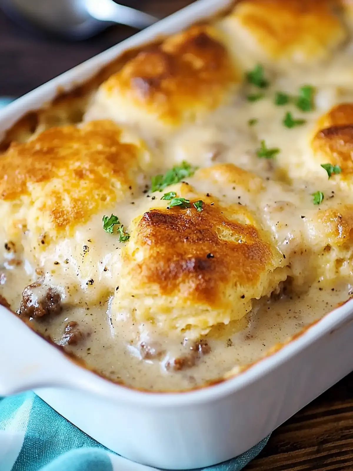 Savory Biscuits and Gravy Casserole for Cozy Mornings 4 Biscuits and Gravy Casserole
