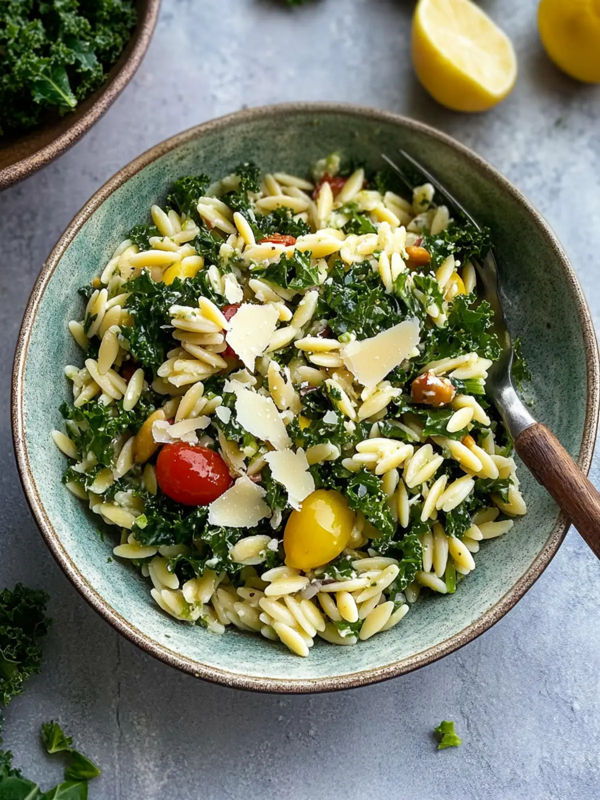 Orzo Kale Salad with Lemon Vinaigrette for Fresh Flavor Bliss 5 Orzo Kale Salad