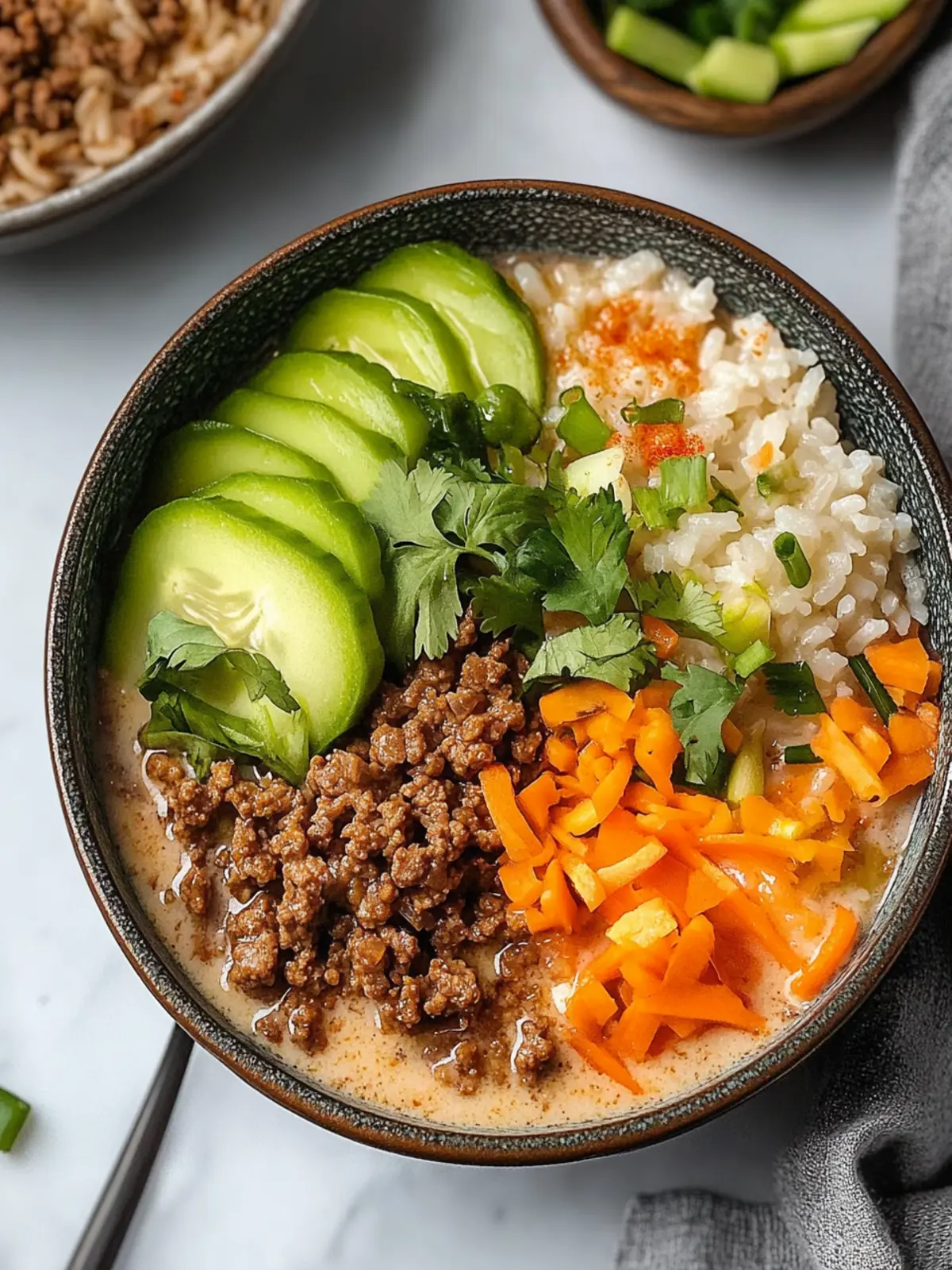 Crispy Ground Beef and Rice Broth Bowls for Busy Nights 4 Ground Beef and Rice Broth Bowls