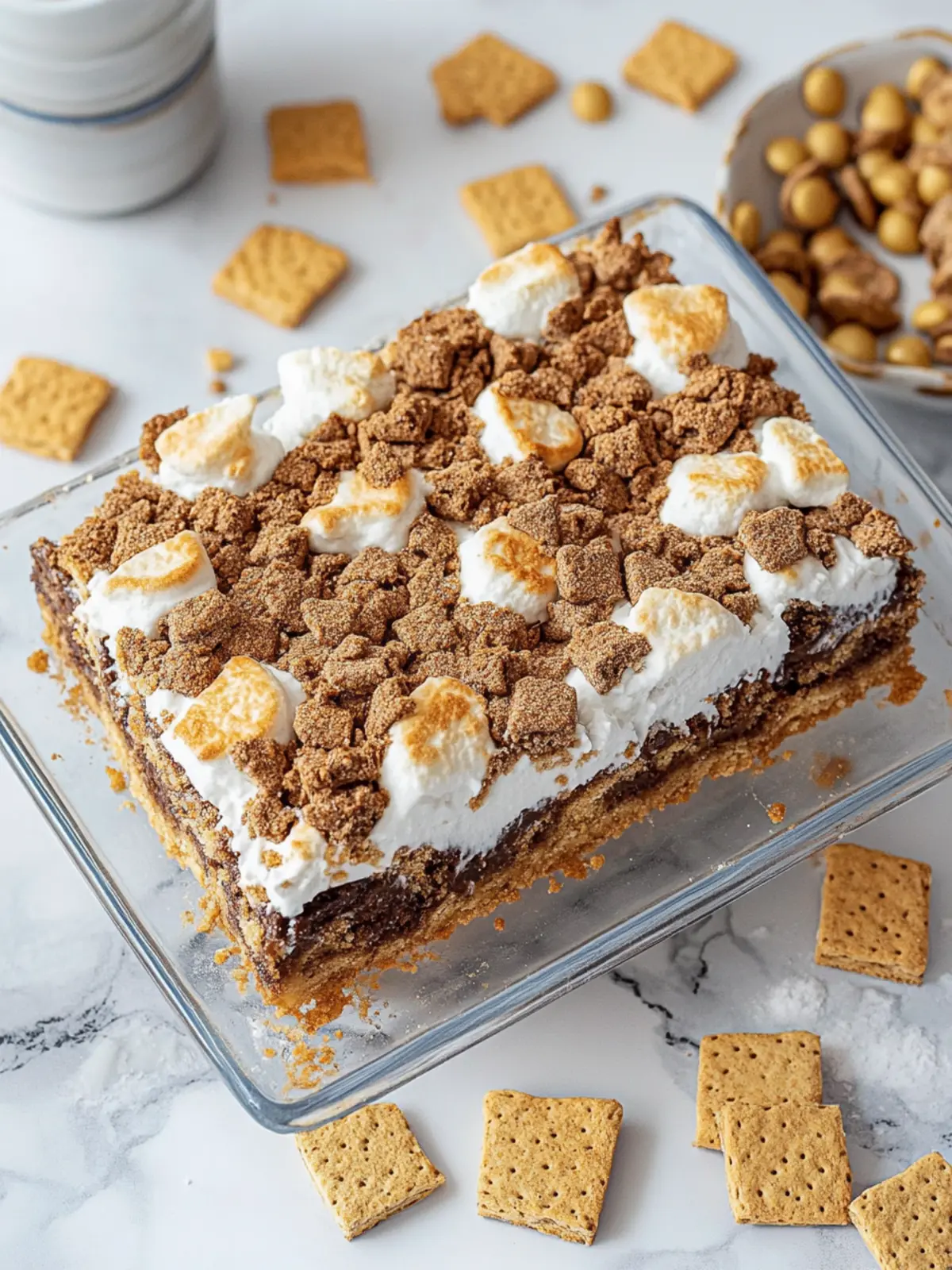 Delicious Oven Baked S’mores Bars in Just 4 Easy Steps 2 Oven Baked S’mores Bars