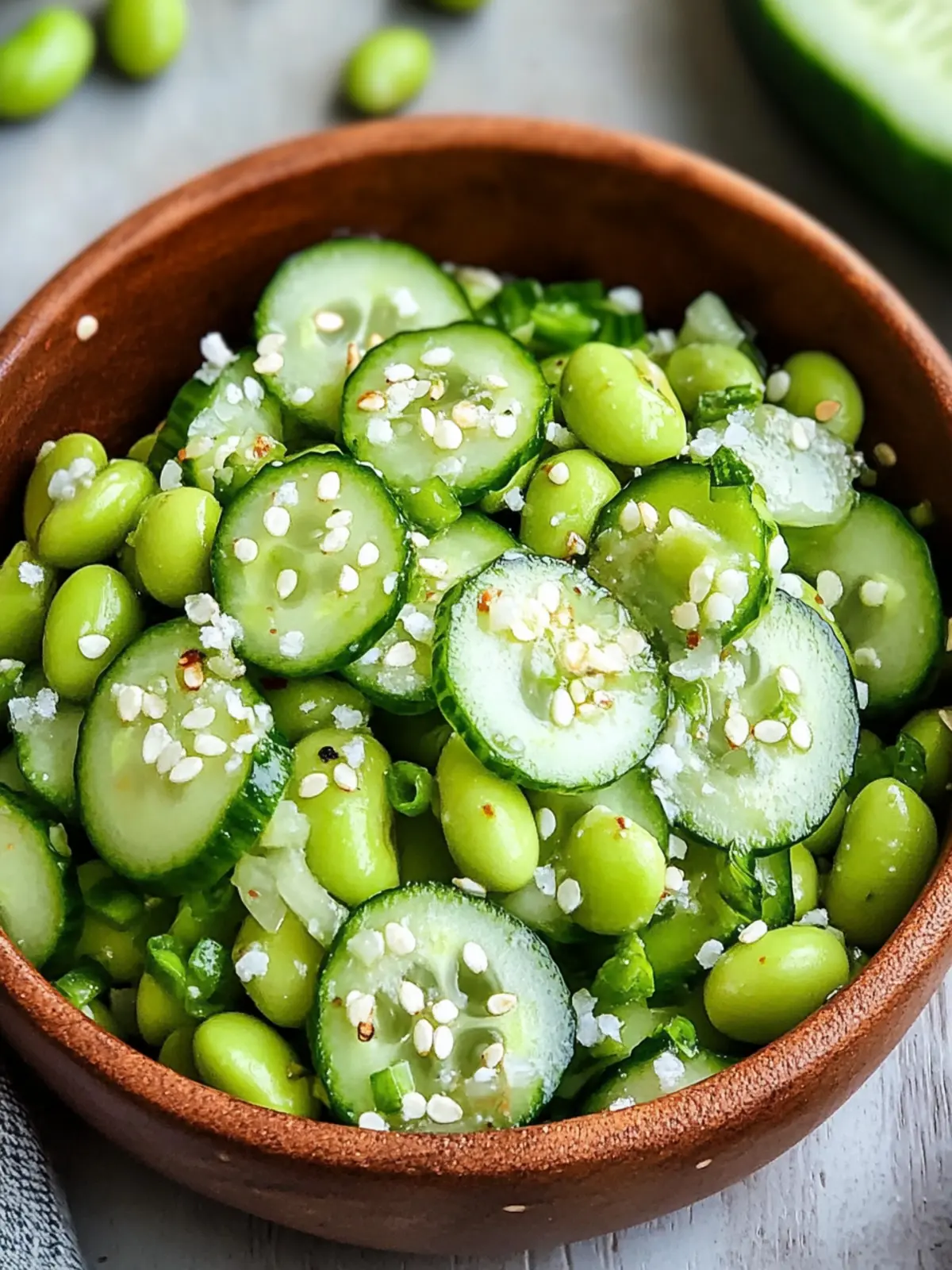Crisp Cucumber Edamame Salad for Refreshing Summer Meals 2 Cucumber Edamame Salad