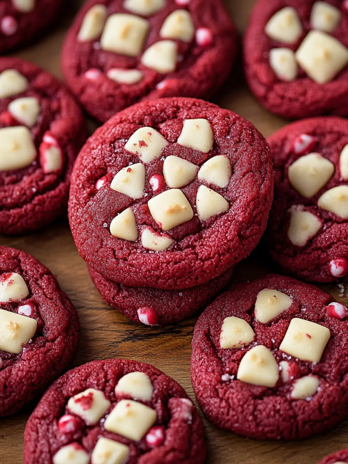 Decadent Red Velvet Cookies with White Chocolate Delight 2 Red Velvet Cookies