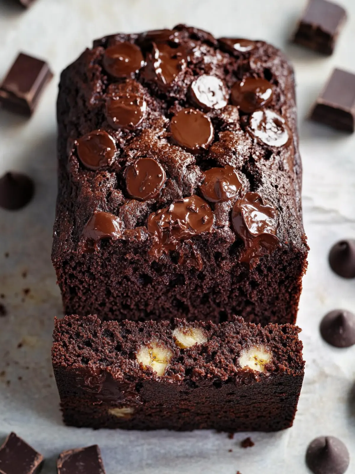 Decadent Double Chocolate Banana Bread That's Easy to Make 2 Double Chocolate Banana Bread