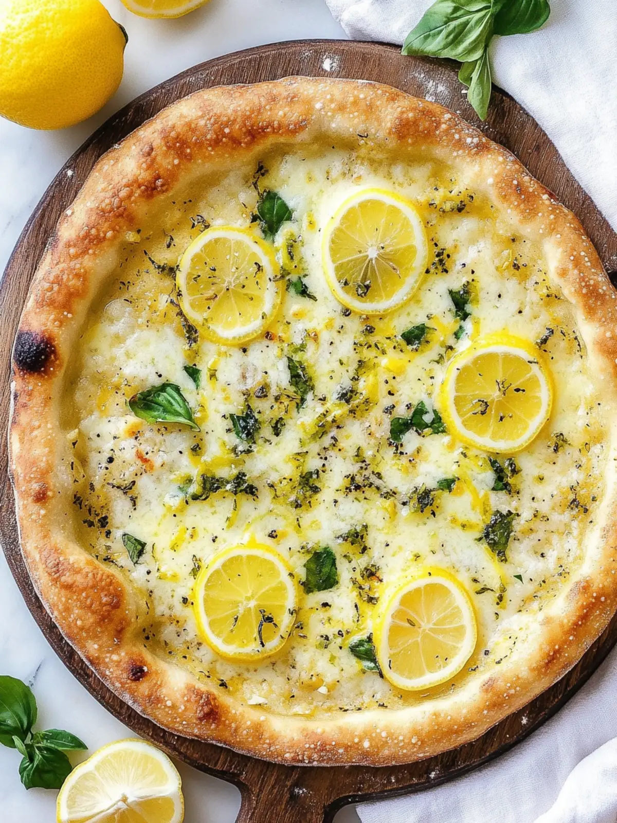 Zesty Lemon Pizza With Creamy Cheese for Summer Bliss 3 Lemon Pizza