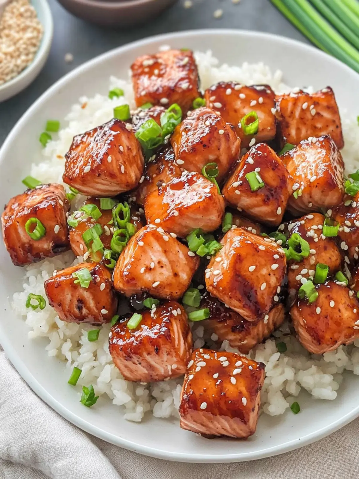 Savory Honey Garlic Salmon Bites Ready in Just 25 Minutes 3 Honey Garlic Salmon Bites
