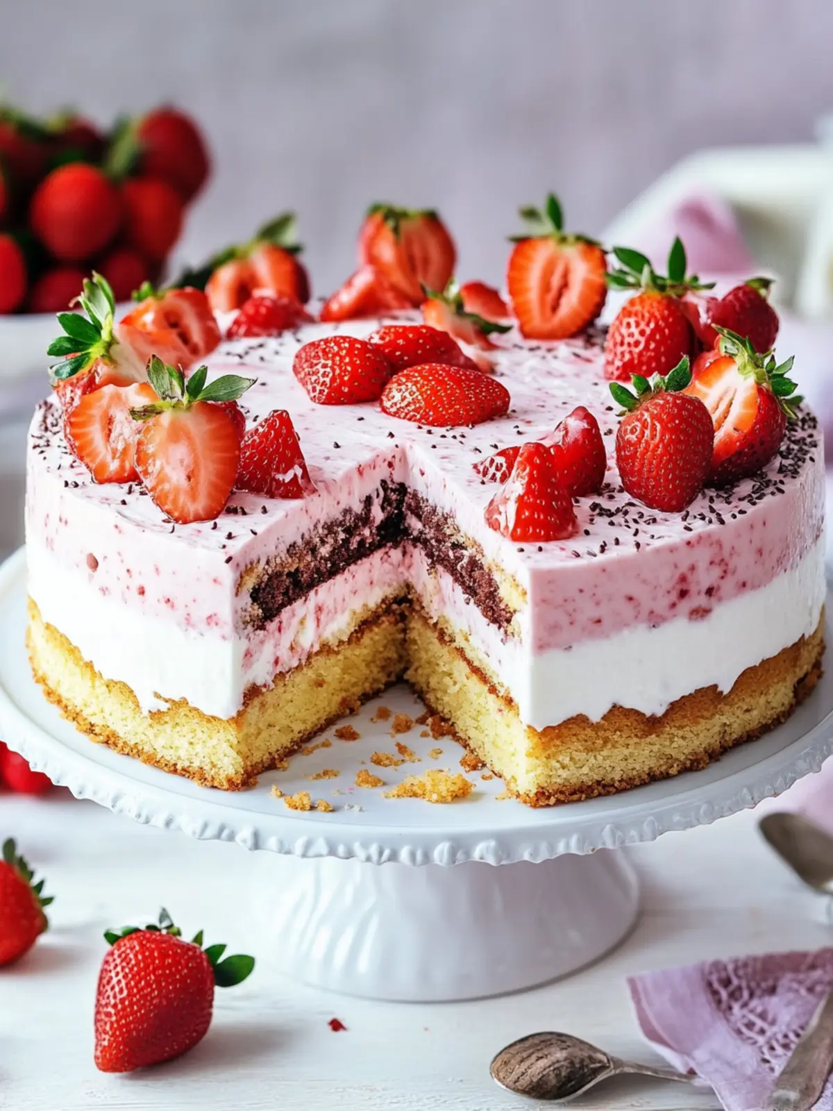 Ultimate Strawberry Yogurette Cake for a Sweet Surprise 5 Strawberry Yogurette Cake