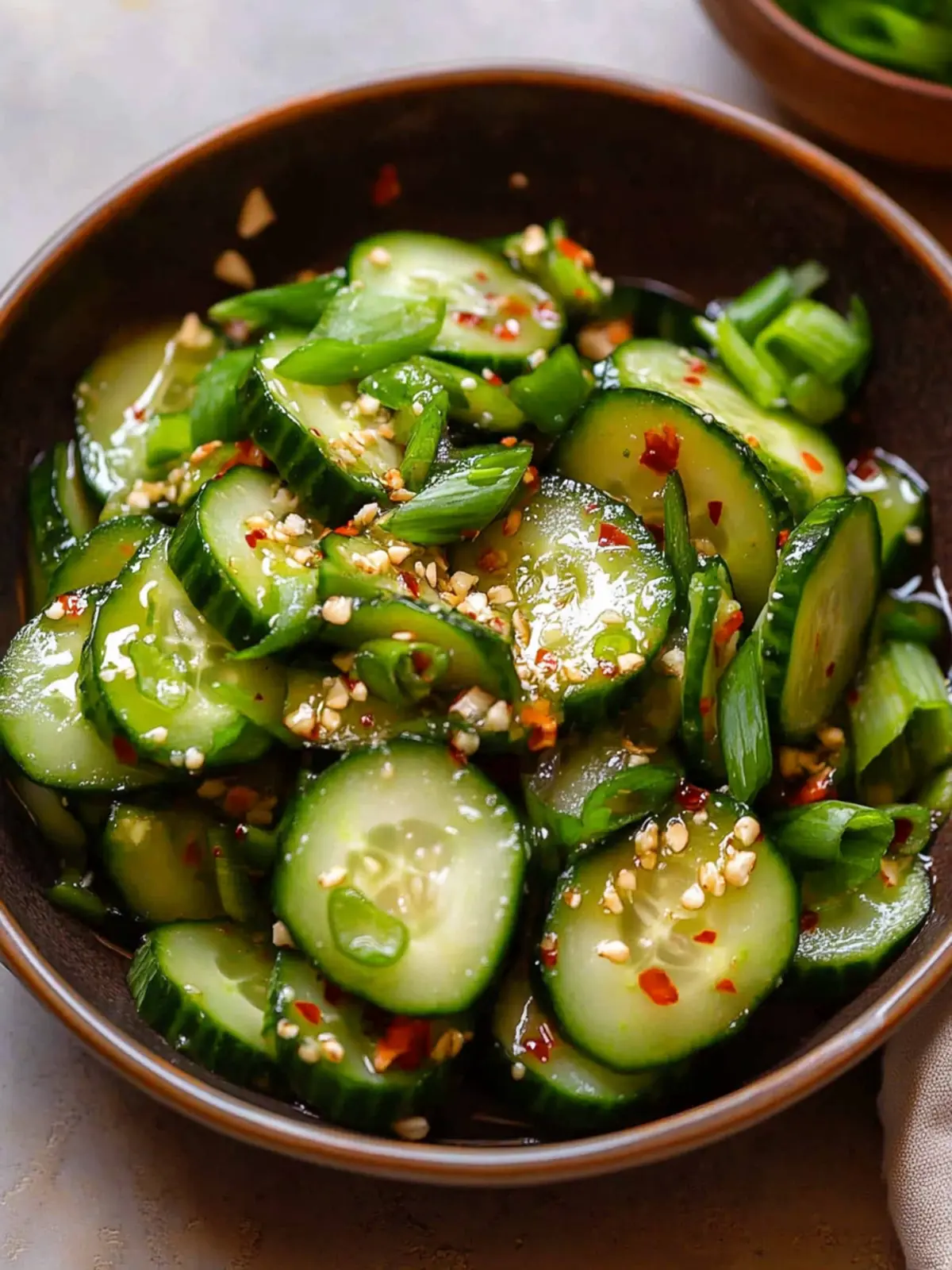 Delicious Spicy Asian Cucumber Salad Ready in 15 Minutes! 3 Spicy Asian Cucumber Salad