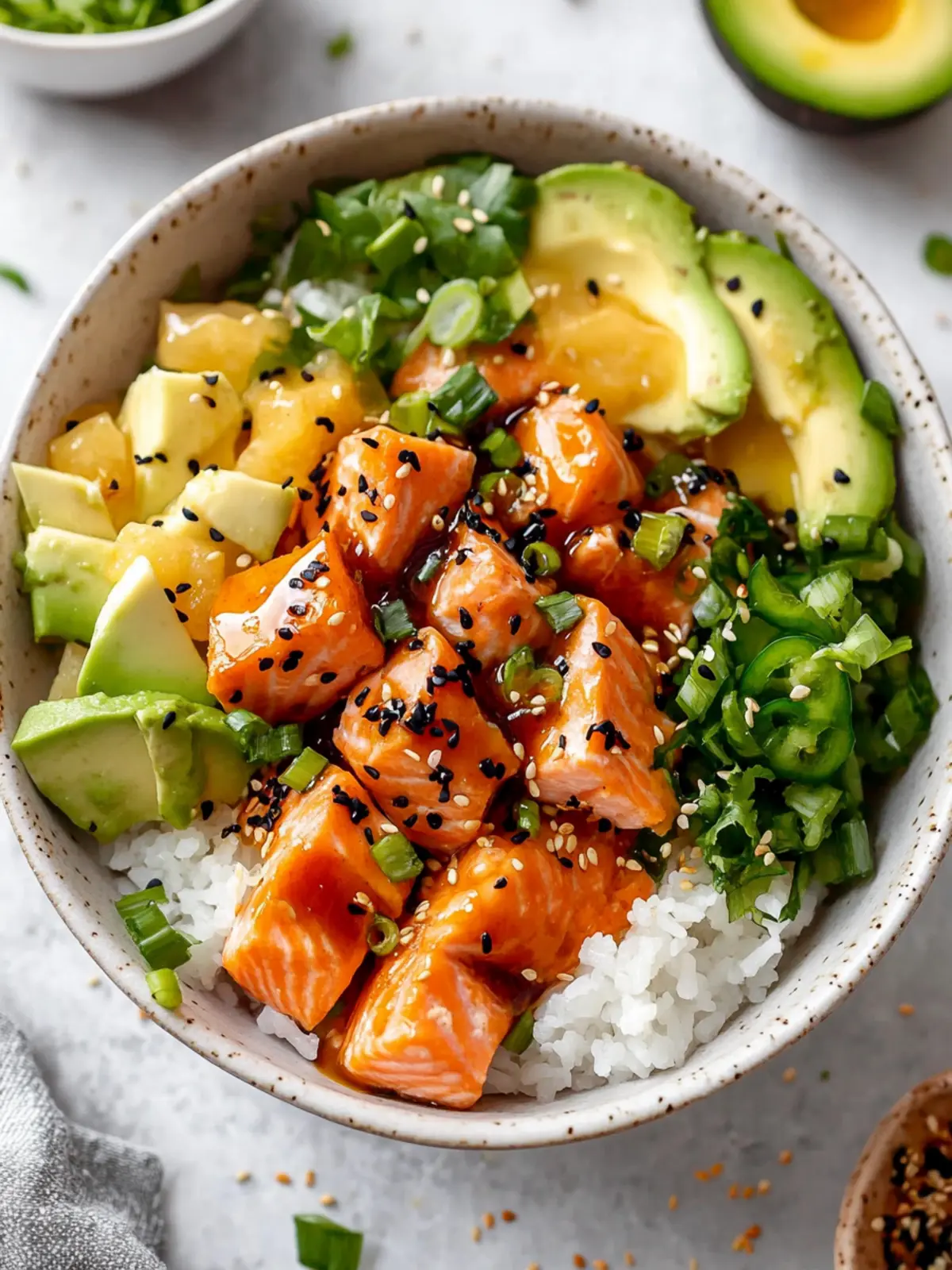 Honey Glazed Salmon Bowl: Your Quick, Healthy Dinner Delight 3 Honey Glazed Salmon Bowl