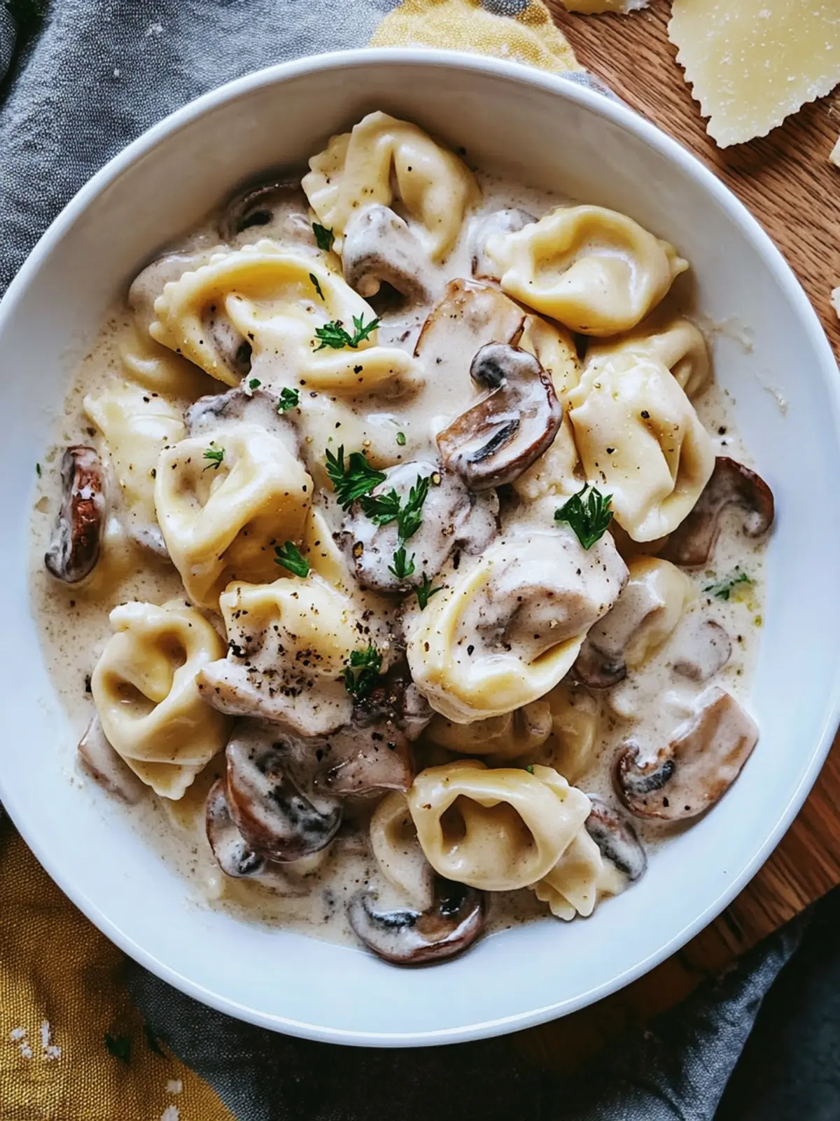 Mouthwatering Mushroom Tortellini Alfredo for Cozy Nights 3 Mushroom Tortellini Alfredo