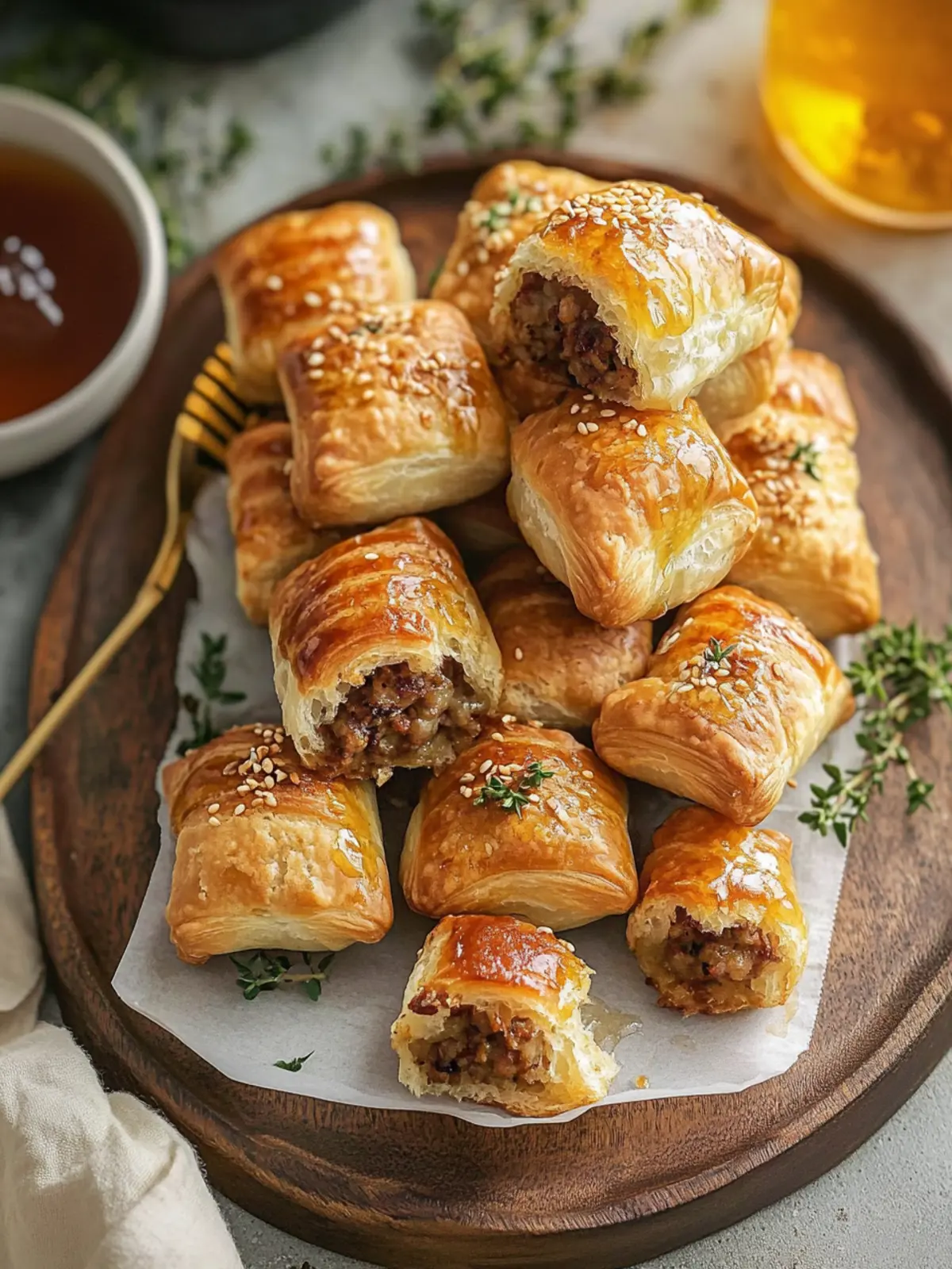 Sausage Rolls with Hot Honey: A Sweet and Savory Delight 4 Sausage Rolls with Hot Honey