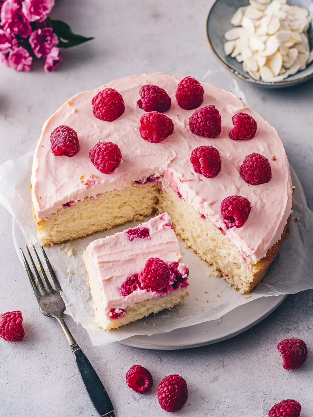 Irresistible Almond Raspberry Cake for Sweet Celebrations 2 Almond Raspberry Cake
