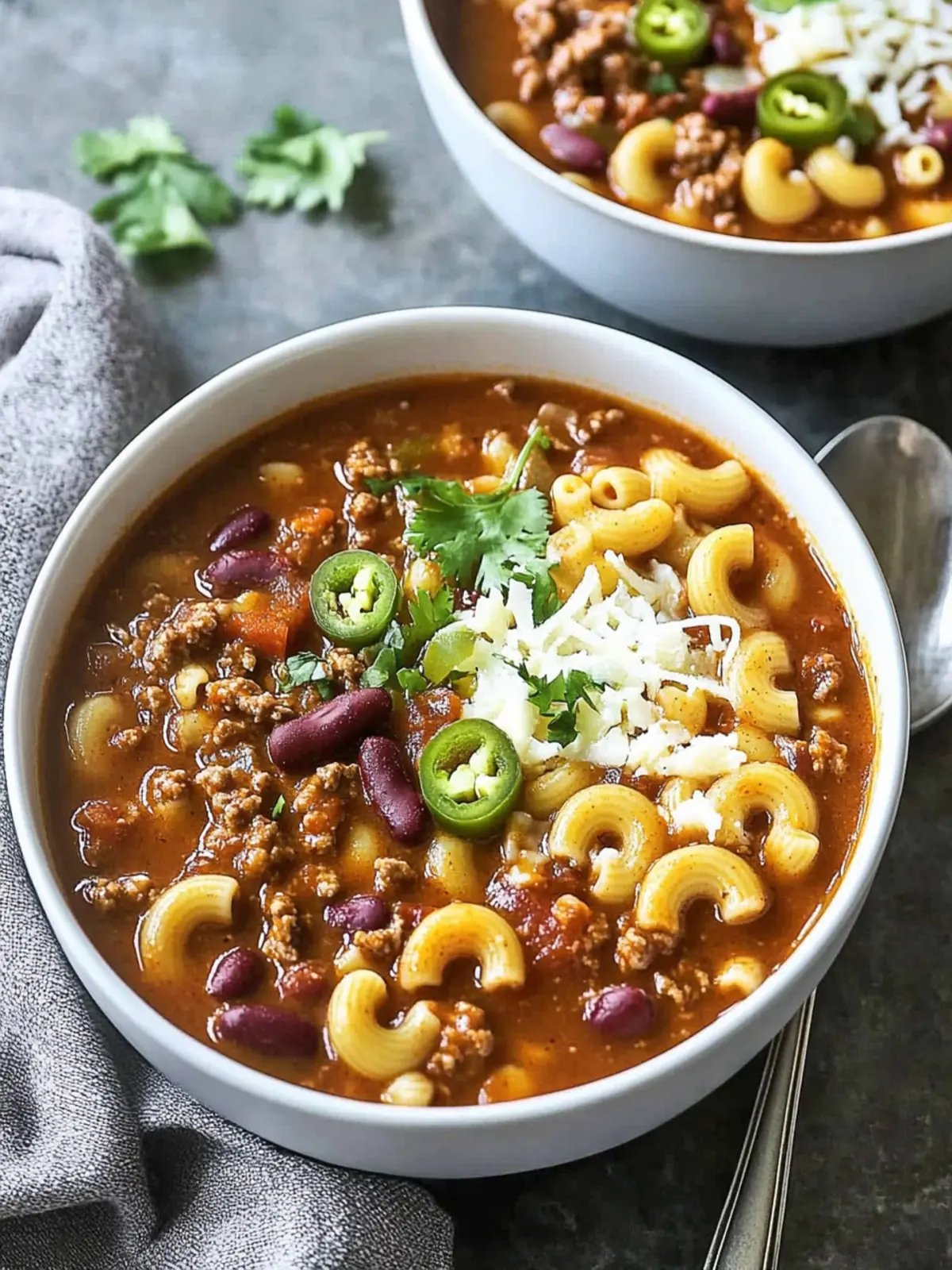 Cheesy Chili Macaroni Soup for Comfort Food Lovers 5 Cheesy Chili Macaroni Soup
