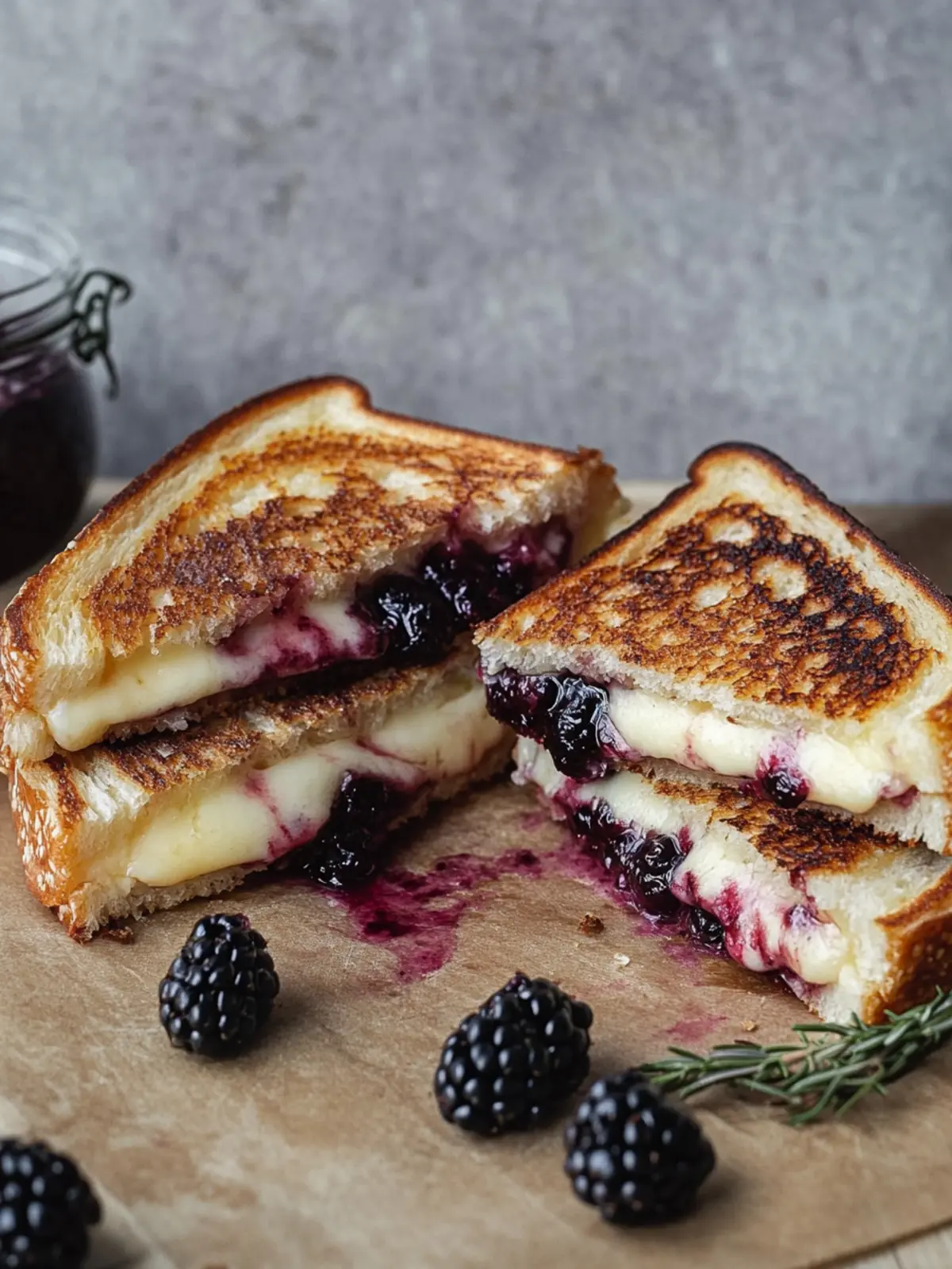 Decadent Brie & Blackberry Grilled Cheese in 10 Minutes 5 Brie & Blackberry Grilled Cheese
