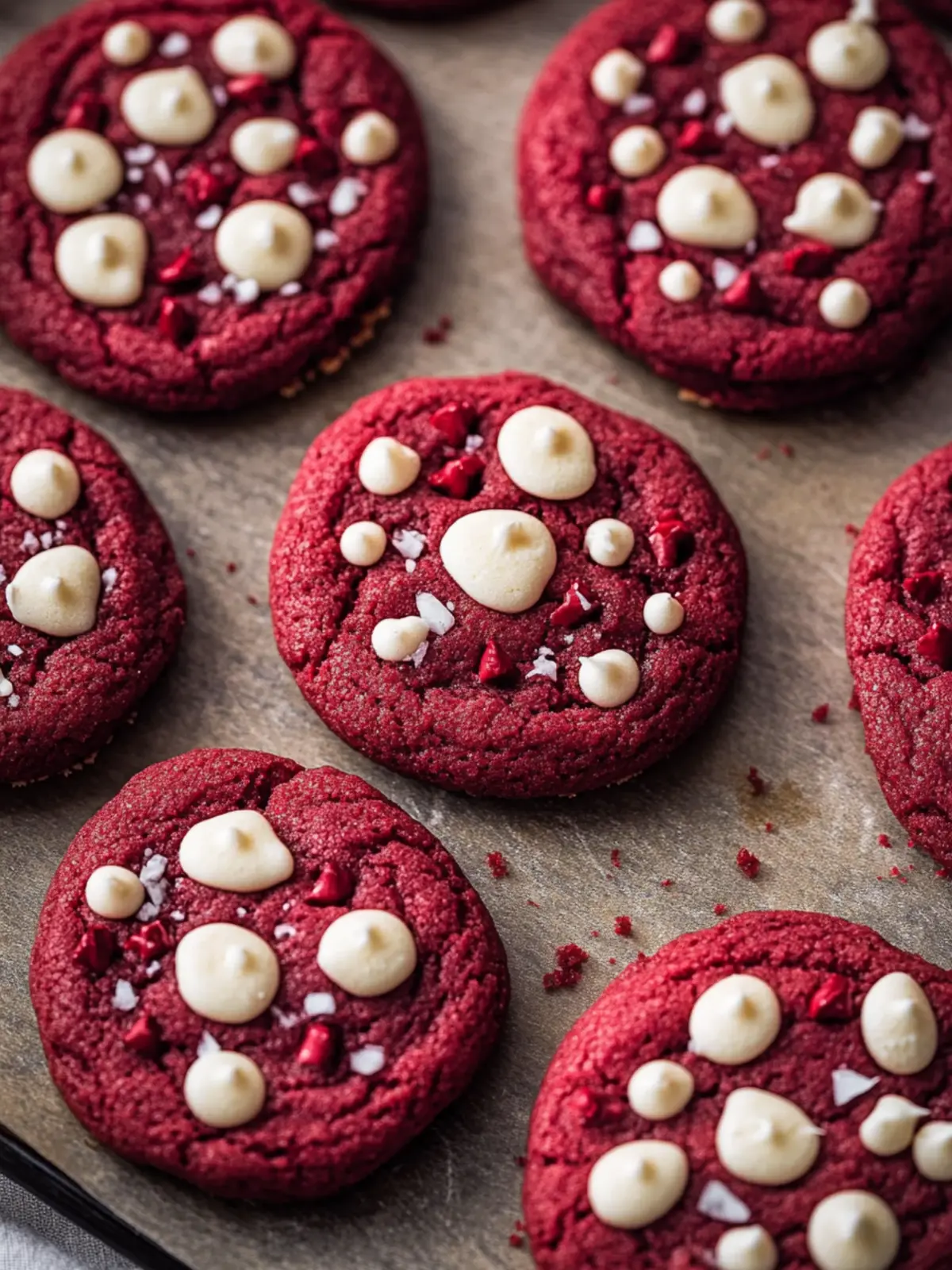 Decadent Red Velvet Cookies with White Chocolate Delight 4 Red Velvet Cookies