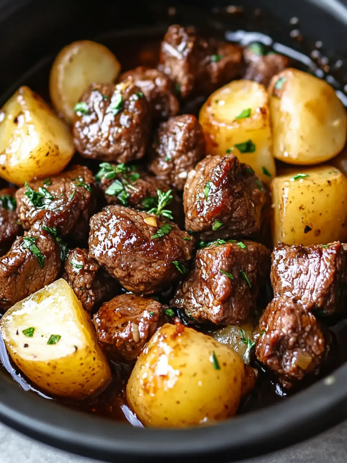 Garlic Butter Beef Bites with Potatoes: A Cozy Comfort Meal 4 Garlic Butter Beef Bites with Potatoes