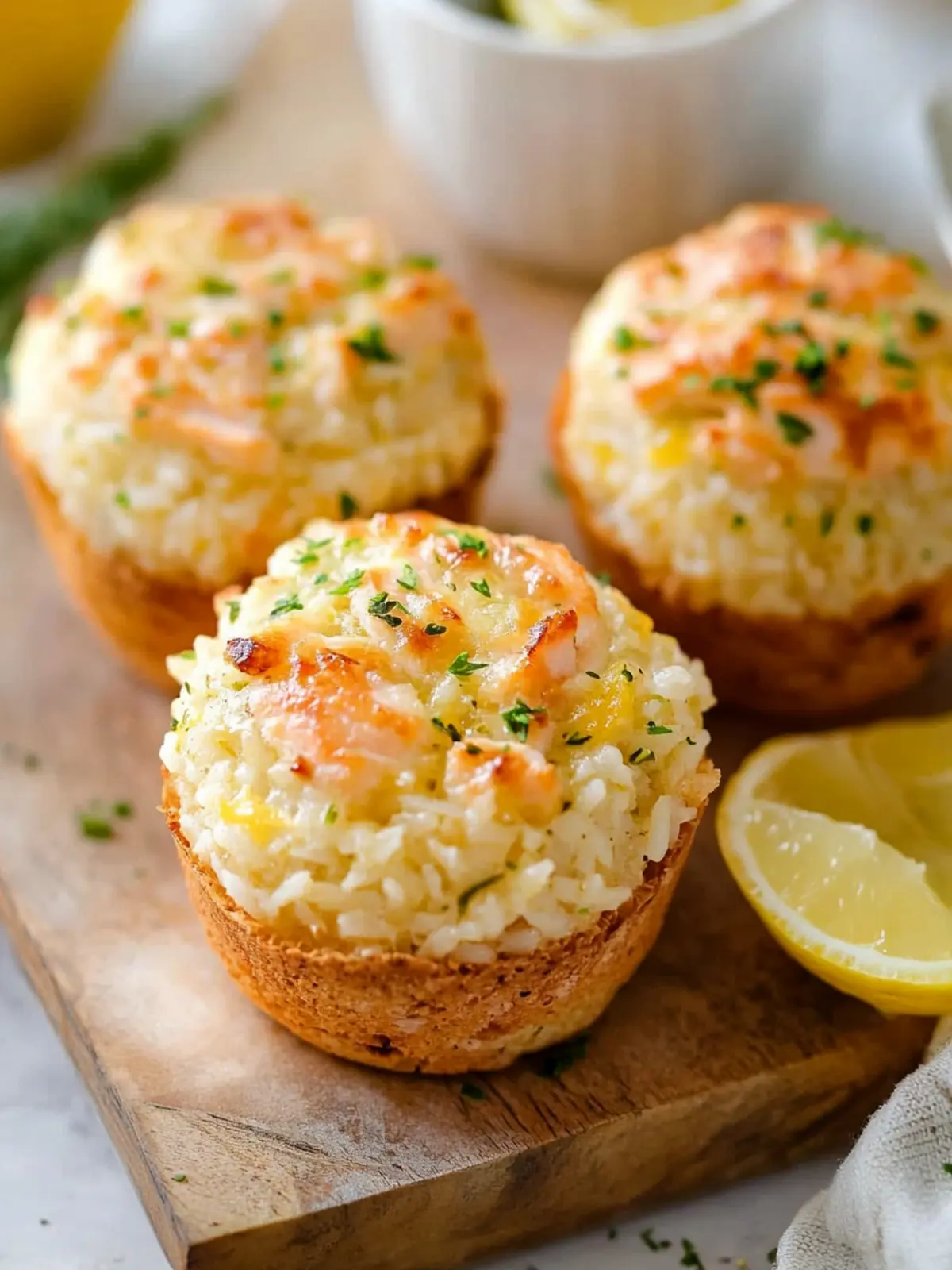 Delicious Lemon Butter Salmon Rice Muffins You’ll Love! 3 Lemon Butter Salmon Rice Muffins