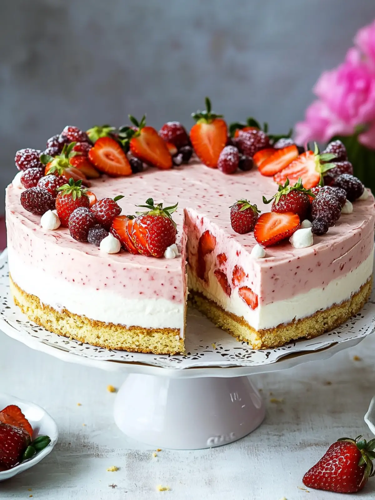Ultimate Strawberry Yogurette Cake for a Sweet Surprise 4 Strawberry Yogurette Cake