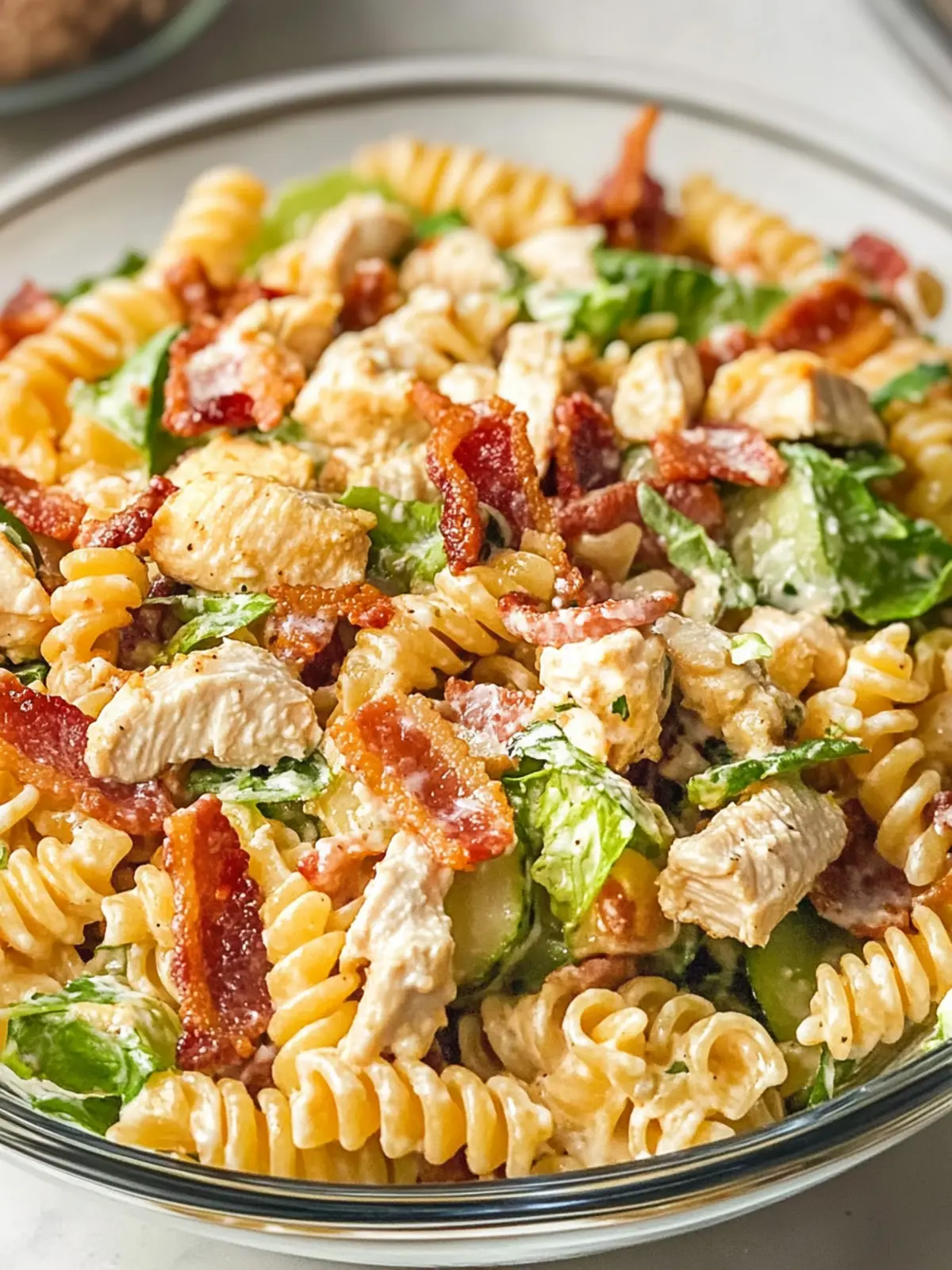 Irresistible Chicken Bacon Ranch Pasta Salad You'll Love 5 Chicken Bacon Ranch Pasta Salad
