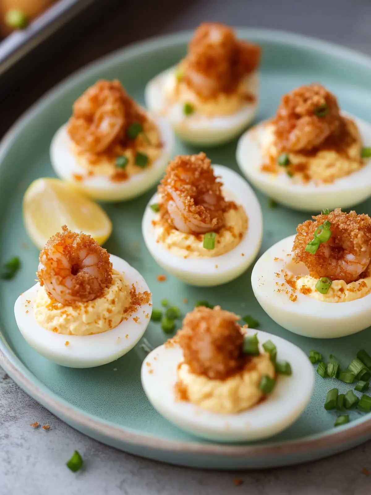 Fried Shrimp Deviled Eggs: A Perfect Party Starter! 4 Fried Shrimp Deviled Eggs