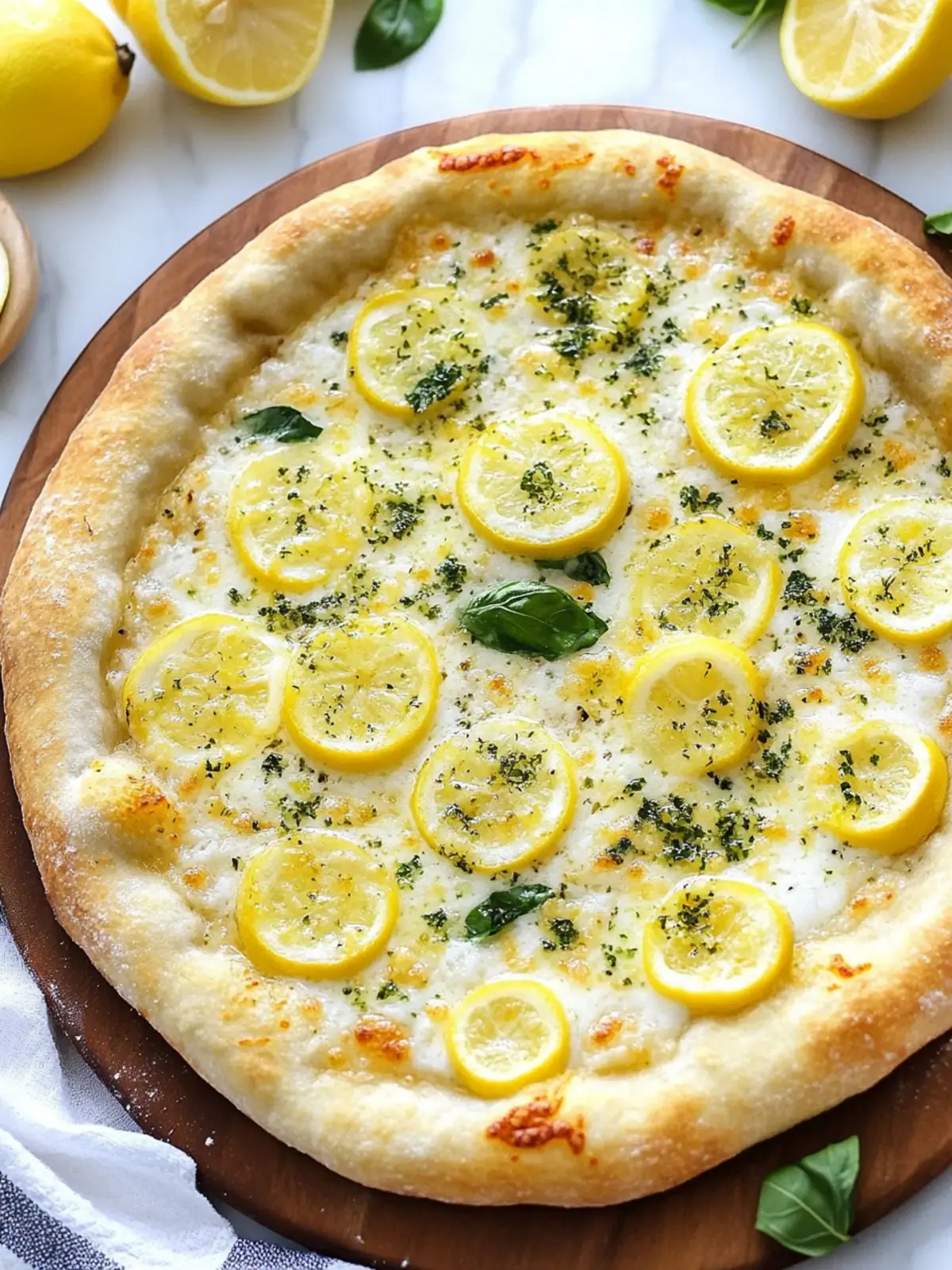 Zesty Lemon Pizza With Creamy Cheese for Summer Bliss 4 Lemon Pizza