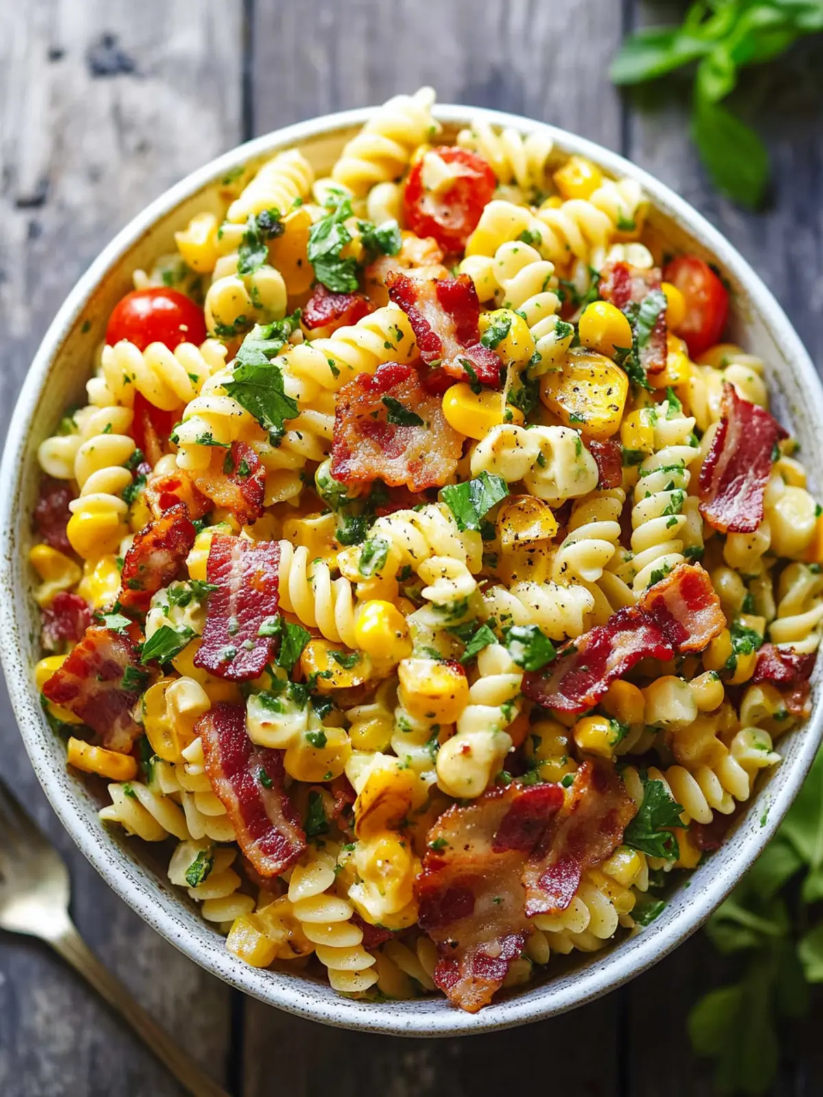 Corn Pasta Salad with Bacon: A Creamy Summer Delight 4 Corn Pasta Salad with Bacon