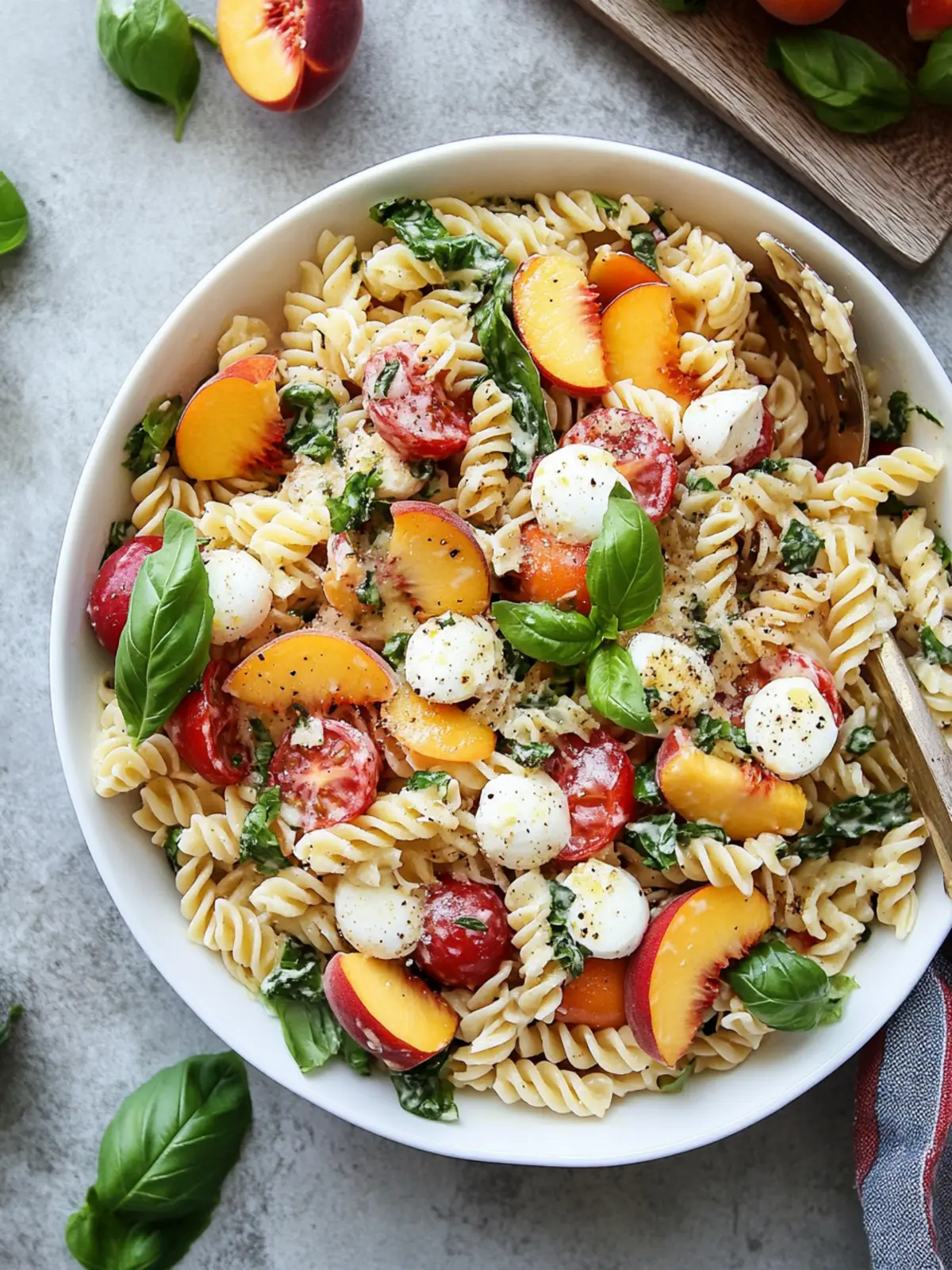 Peach Caprese Pasta Salad: Your Summer Flavor Explosion 4 Peach Caprese Pasta Salad