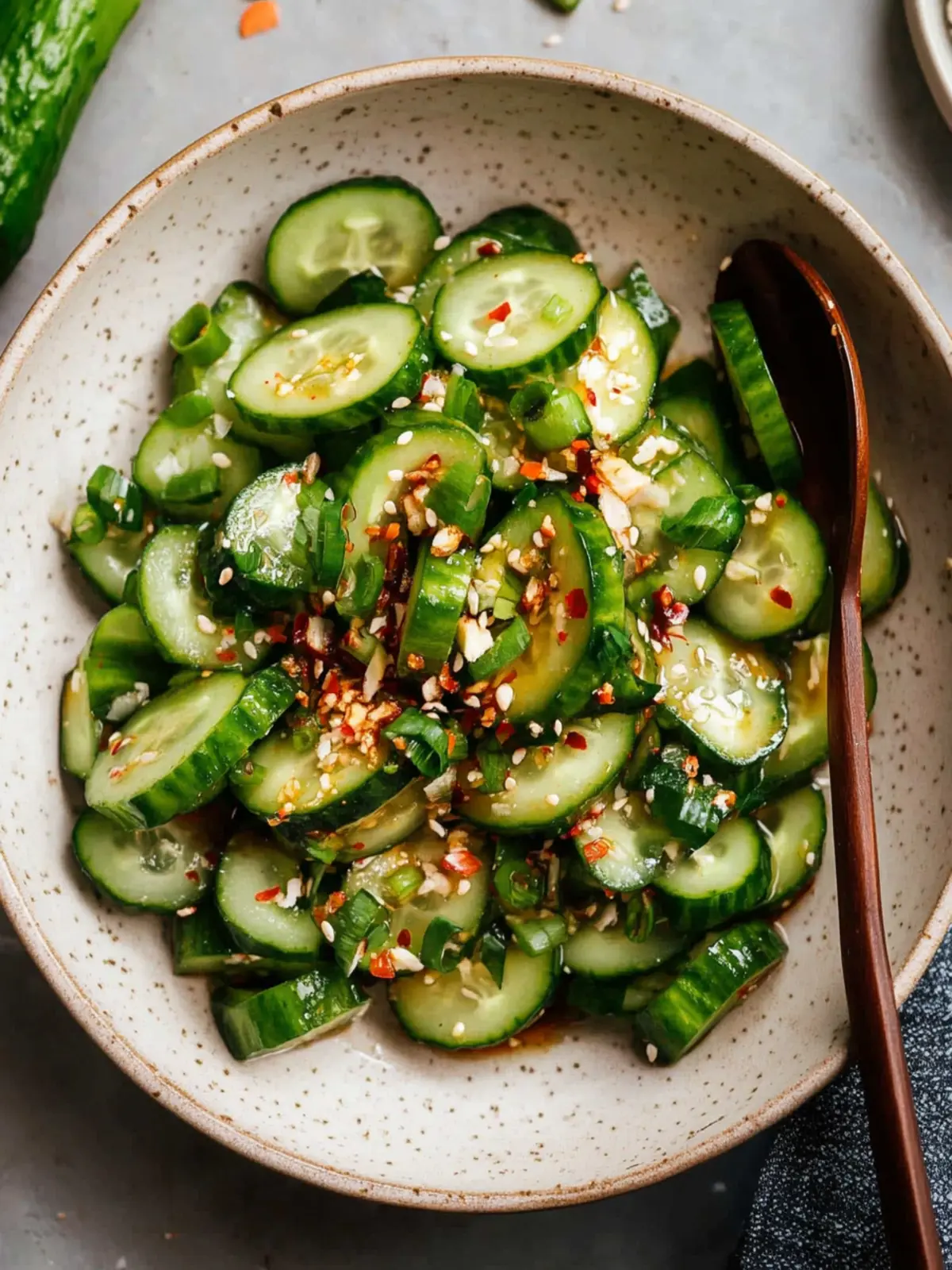 Delicious Spicy Asian Cucumber Salad Ready in 15 Minutes! 5 Spicy Asian Cucumber Salad